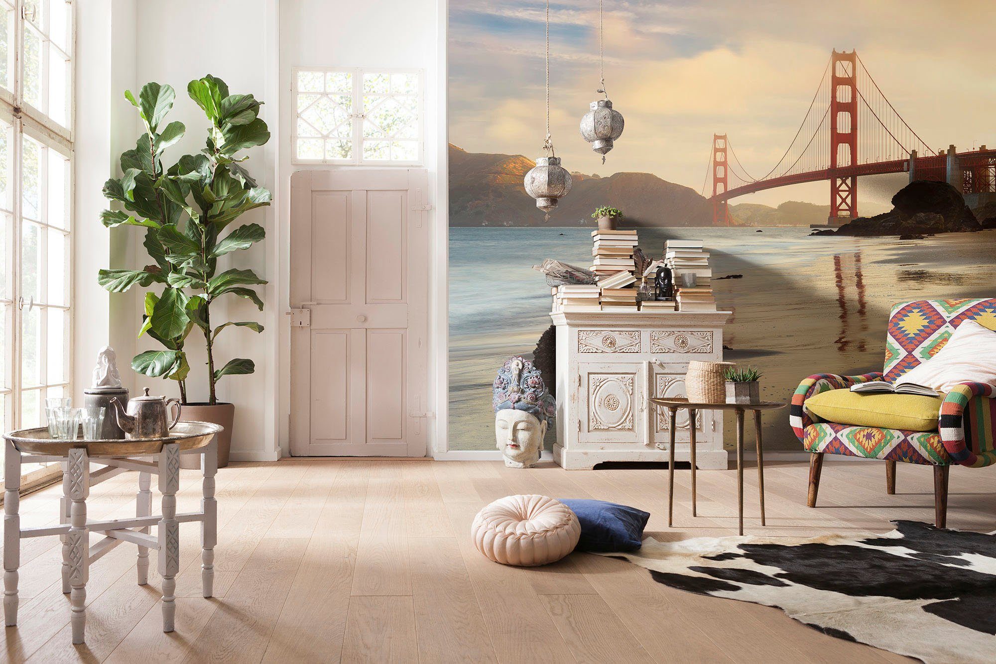 Komar Vliesbehang Digitale print vlies - Golden Gate - Afmeting 400 x 260 cm (1 stuk)