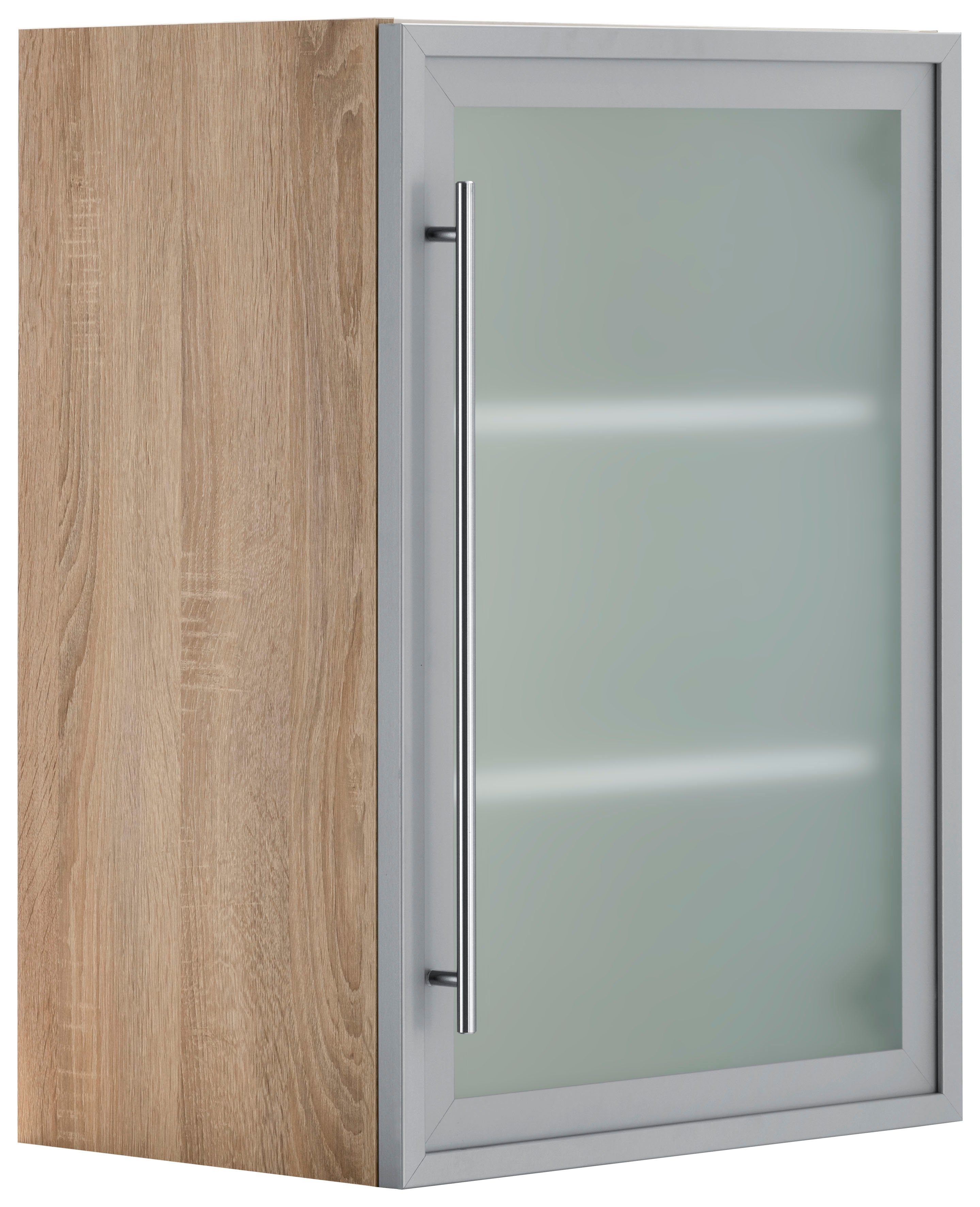 OPTIFIT Hangend kastje met glasdeur , breedte 50 cm hangkasten grijs