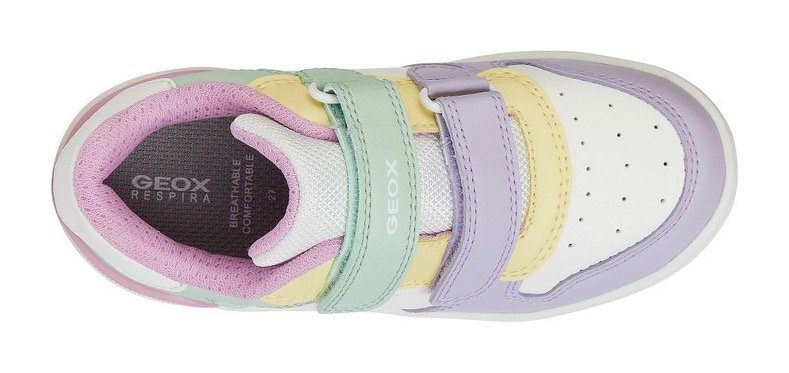 Geox Sneakers J WASHIBA GIRL B met geox speciale membraan, vrijetijdsschoen, lage schoen, veterschoen