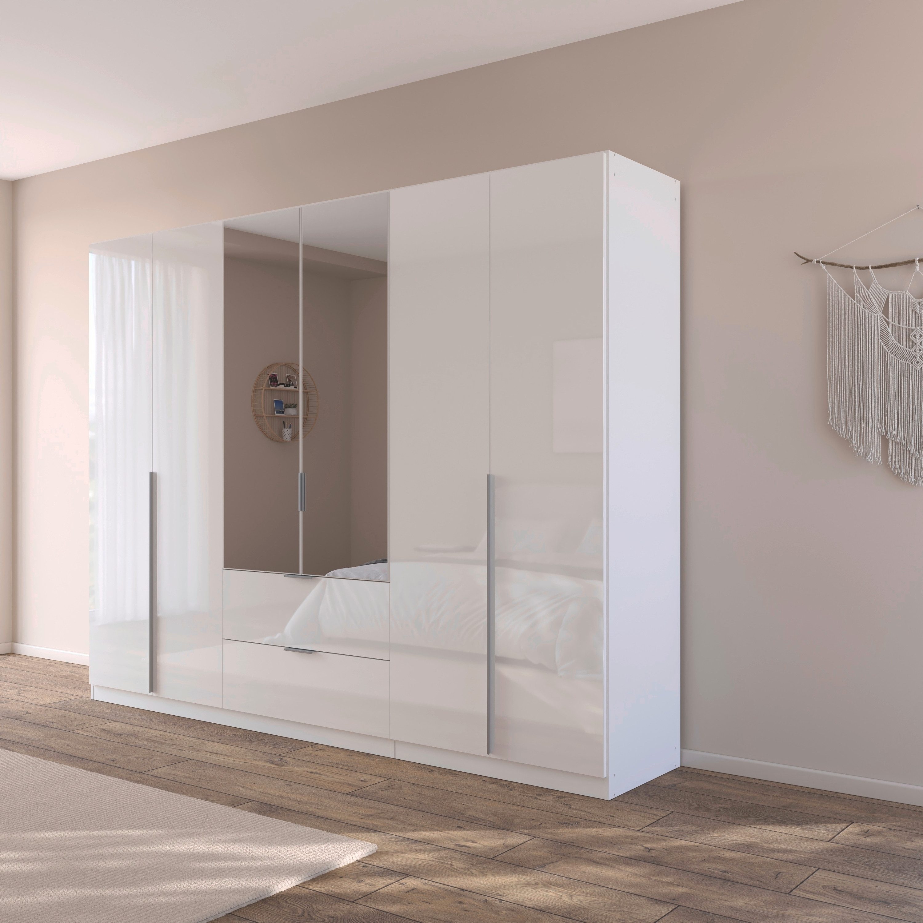 rauch Draaideurkast Kledingkast kast garderobe AGORDO met decor- of hoogglansfront
