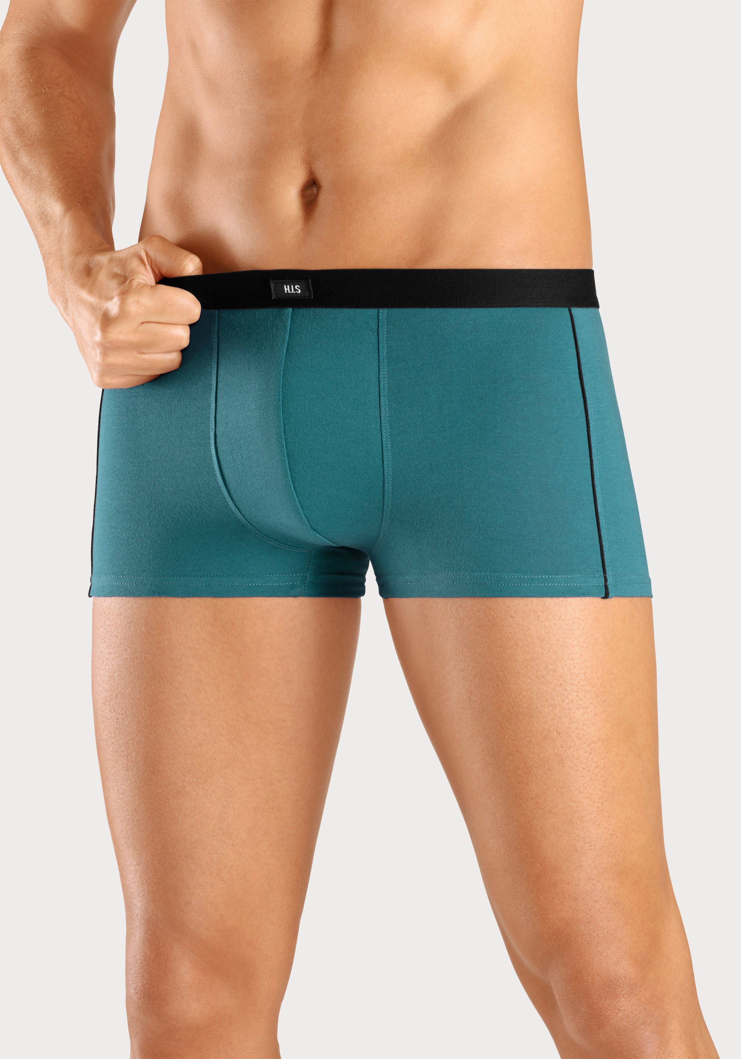 H.I.S Hipster strak zittende boxershorts van katoenmix (set, 3 stuks)