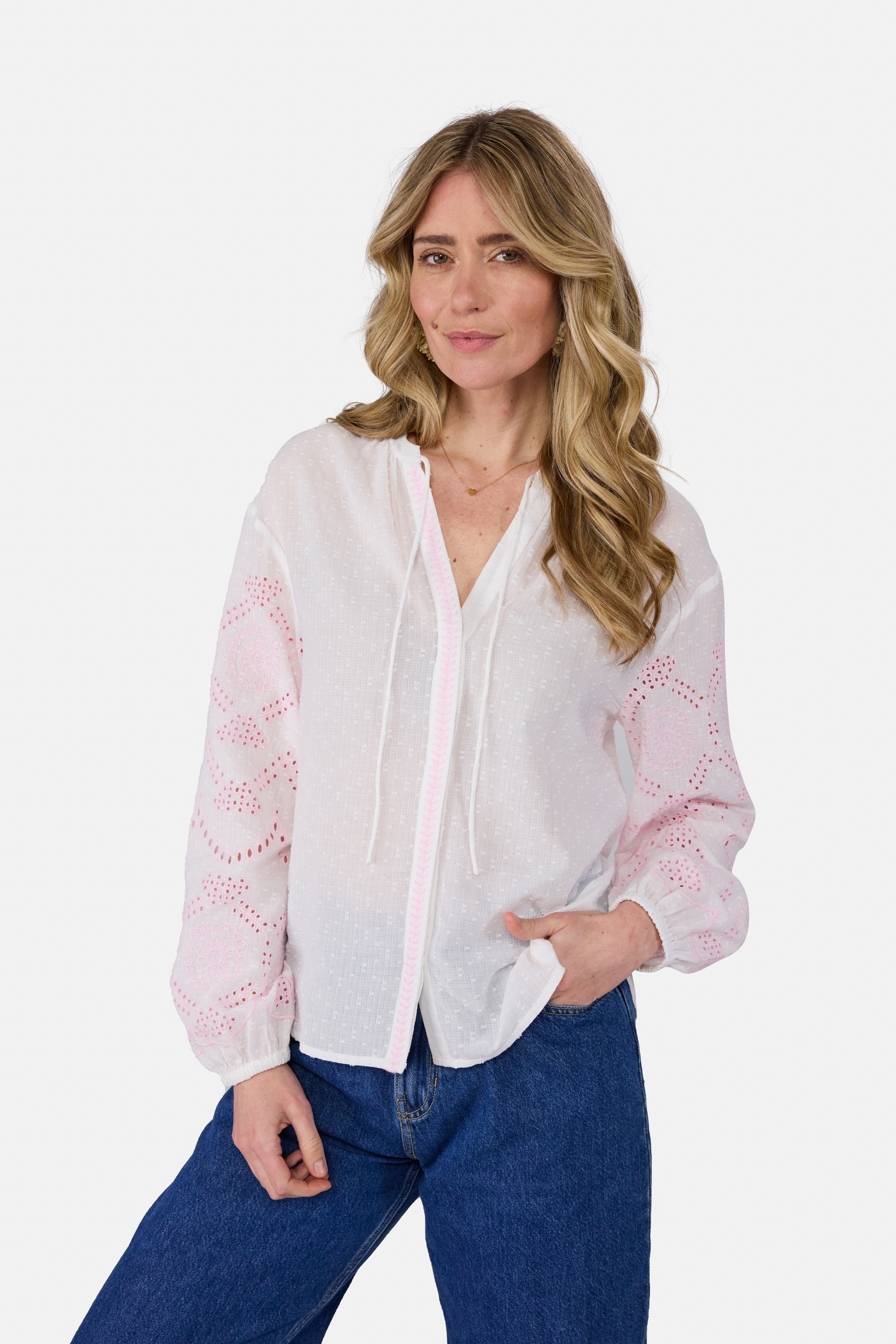 Lieblingsstück Blouse zonder sluiting ElcinL dames blouses maat 36 beige