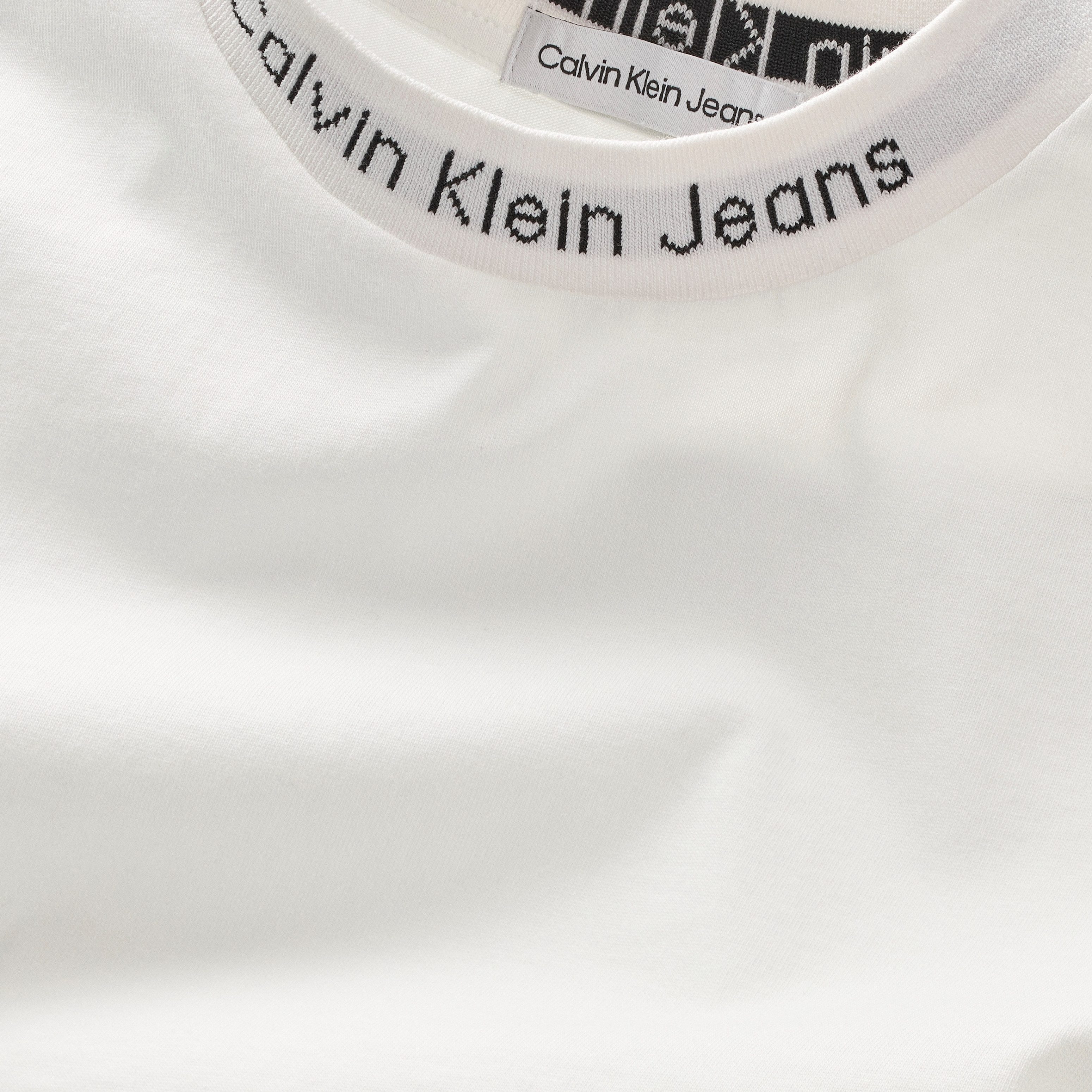 Calvin Klein T-shirt INTARSIA 2-PACK SS T-SHIRT voor kinderen tot 16 jaar, logo-opschrift (set, 2)