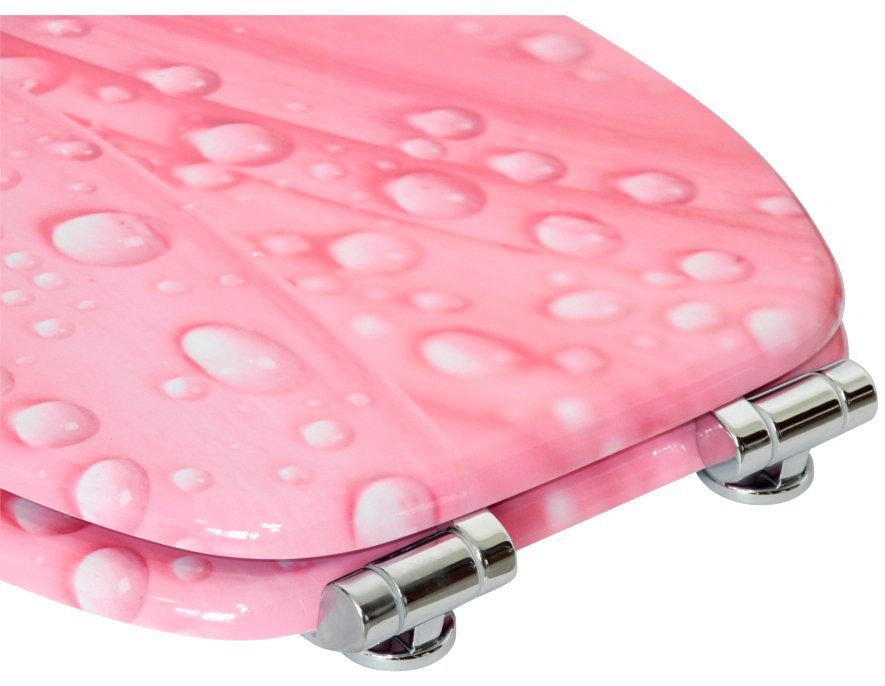 Sanilo Toiletzitting Pink Flower met soft-closemechanisme