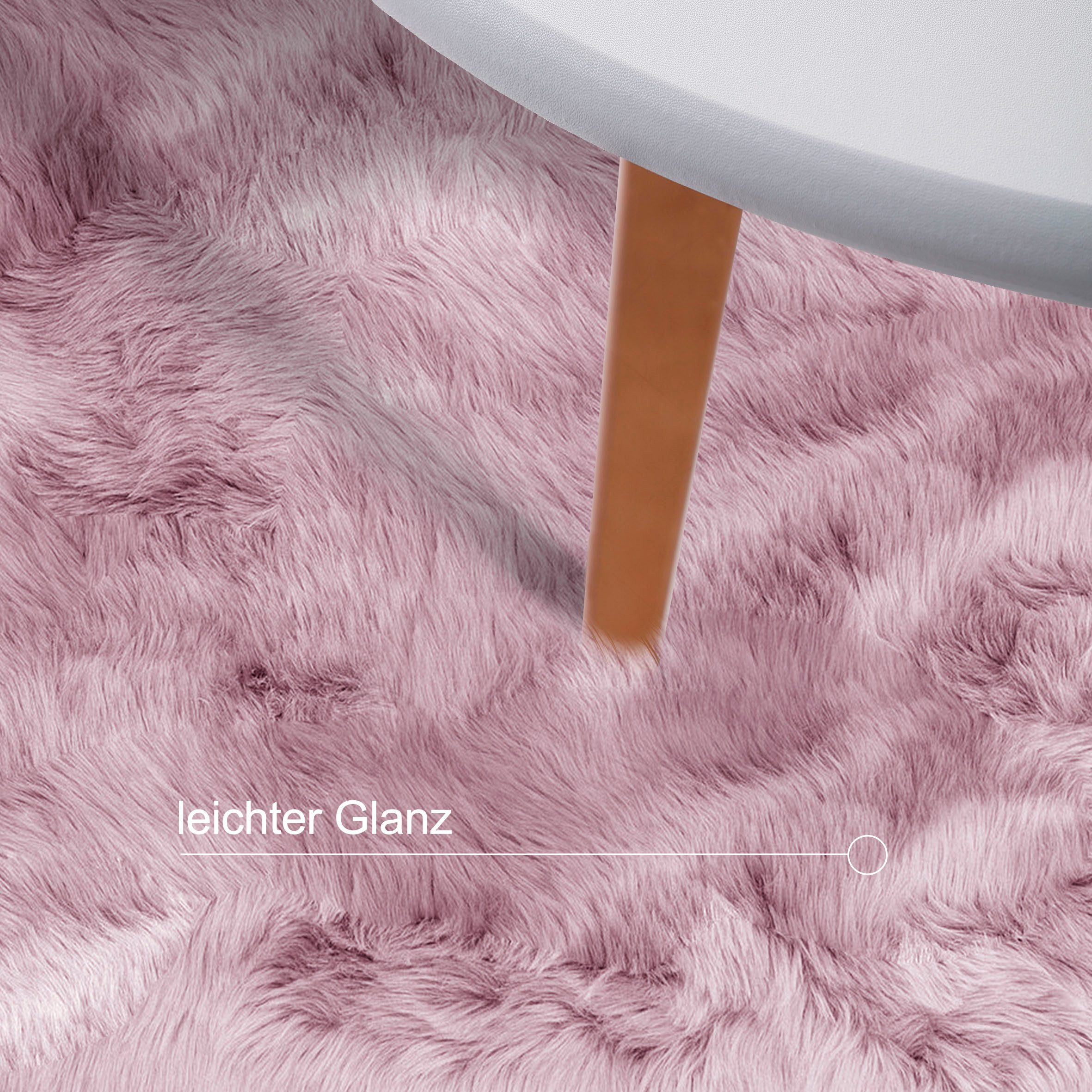 my home Hoogpolig vloerkleed Valeria schapenvacht tapijt knuffelig Imitatiebont, vachtmodel, zachte vloerkleden, slaapkamer, woonkamer