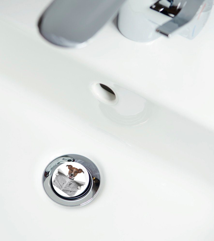 Sanilo Set badkameraccessoires Newspaper bestaand uit toiletzitting, badmat en wastafelplug (complete set, 3-delig)