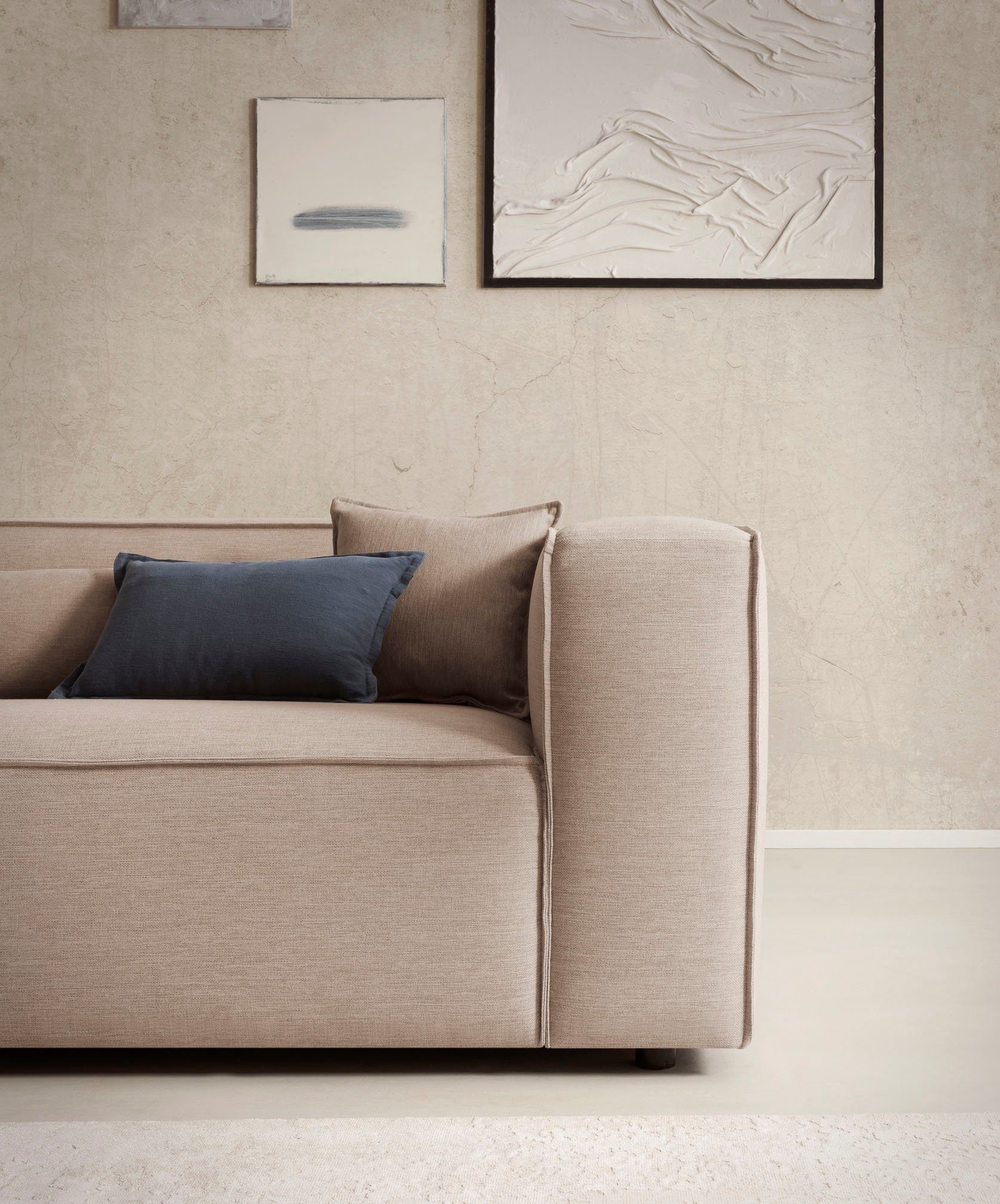 LeGer Home by Lena Gercke Hoekbank PIARA XXL, L-vorm met slaapfunctie, Big-sofa in cord of linnenlook Hocker verstelbaar tot slaapbank (krokodillenverbinder), diepe zitting