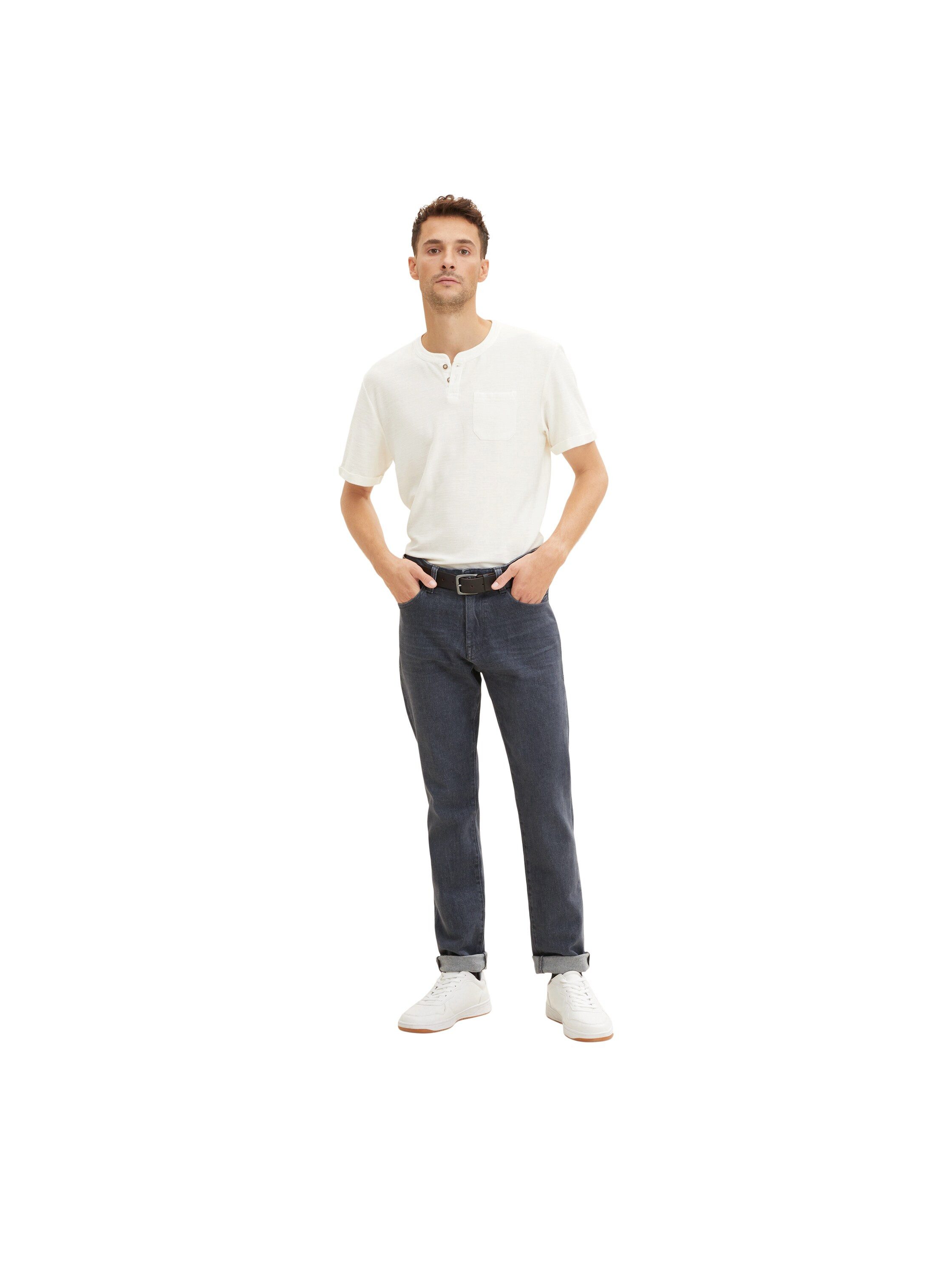 Tom Tailor Leren riem TTSCOTT 3,5 cm breed, herenriem, jeans en casual, tot maat 120