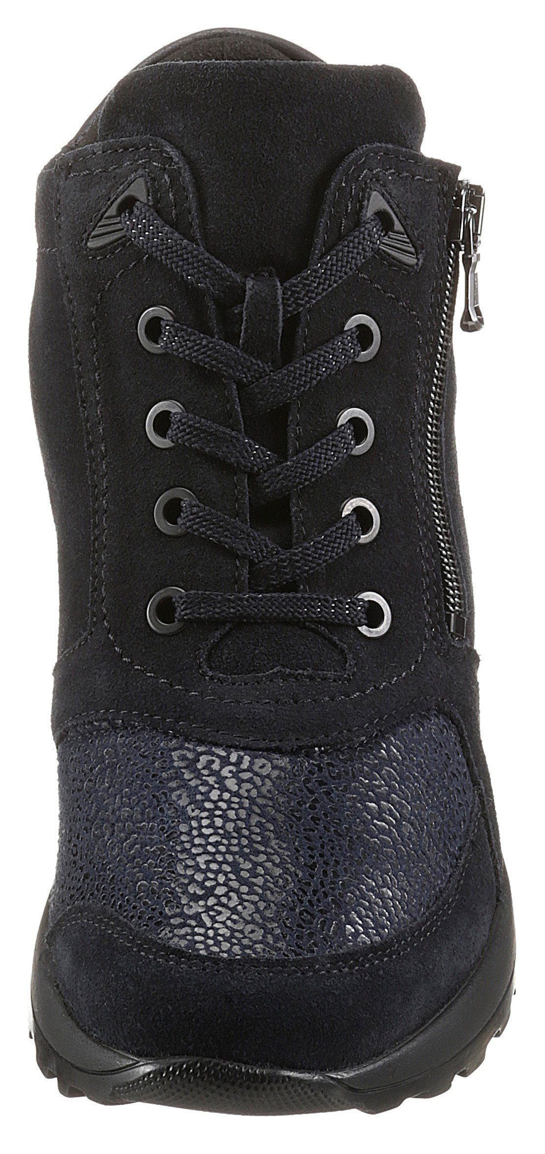Waldläufer Hoge veterschoenen HIROKO SOFT , sleehakboots, comfortschoen, comfortabele schoen met orthotritt, g-breedte