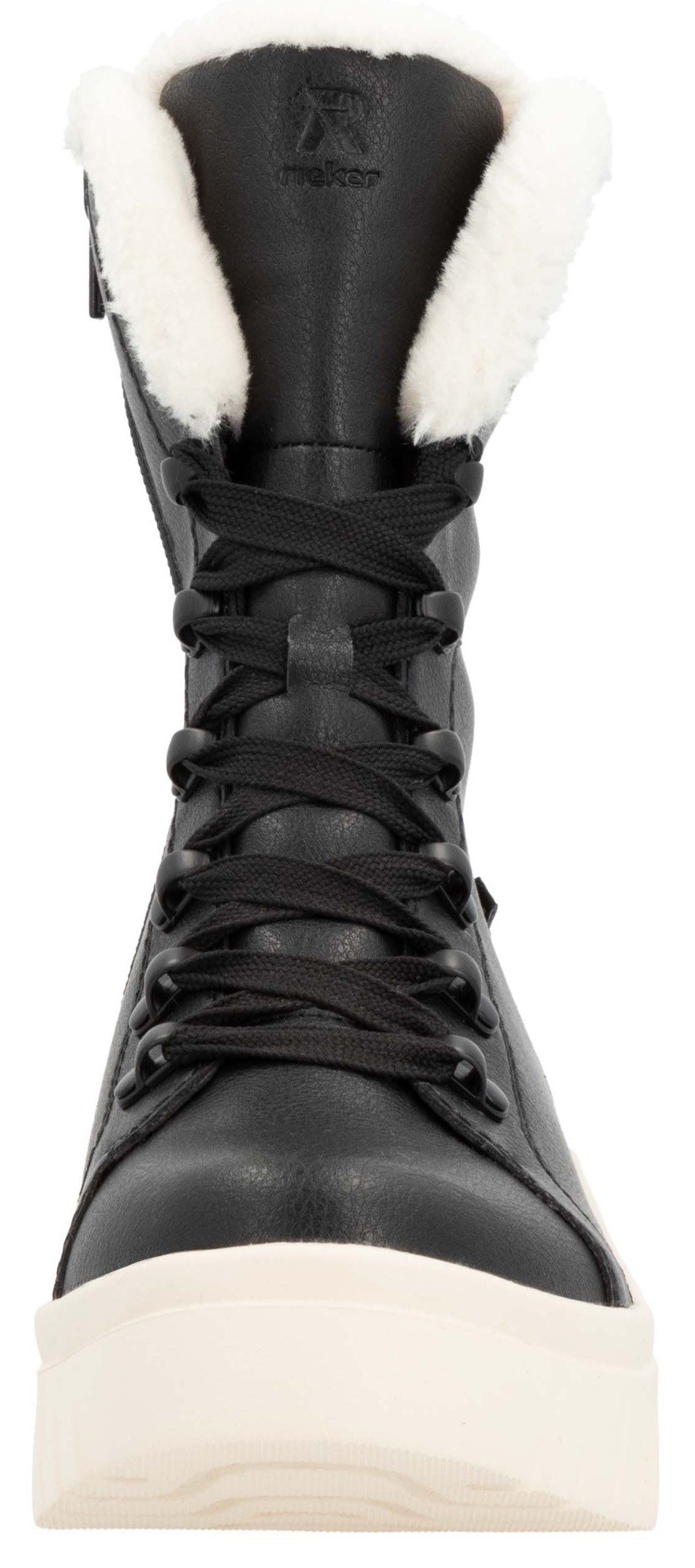 Rieker EVOLUTION Winterlaarzen , veterschoenen, plateaustiefelette, profielzool, binnenrits