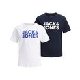 jack  jones junior t-shirt (set, 2-delig) blauw