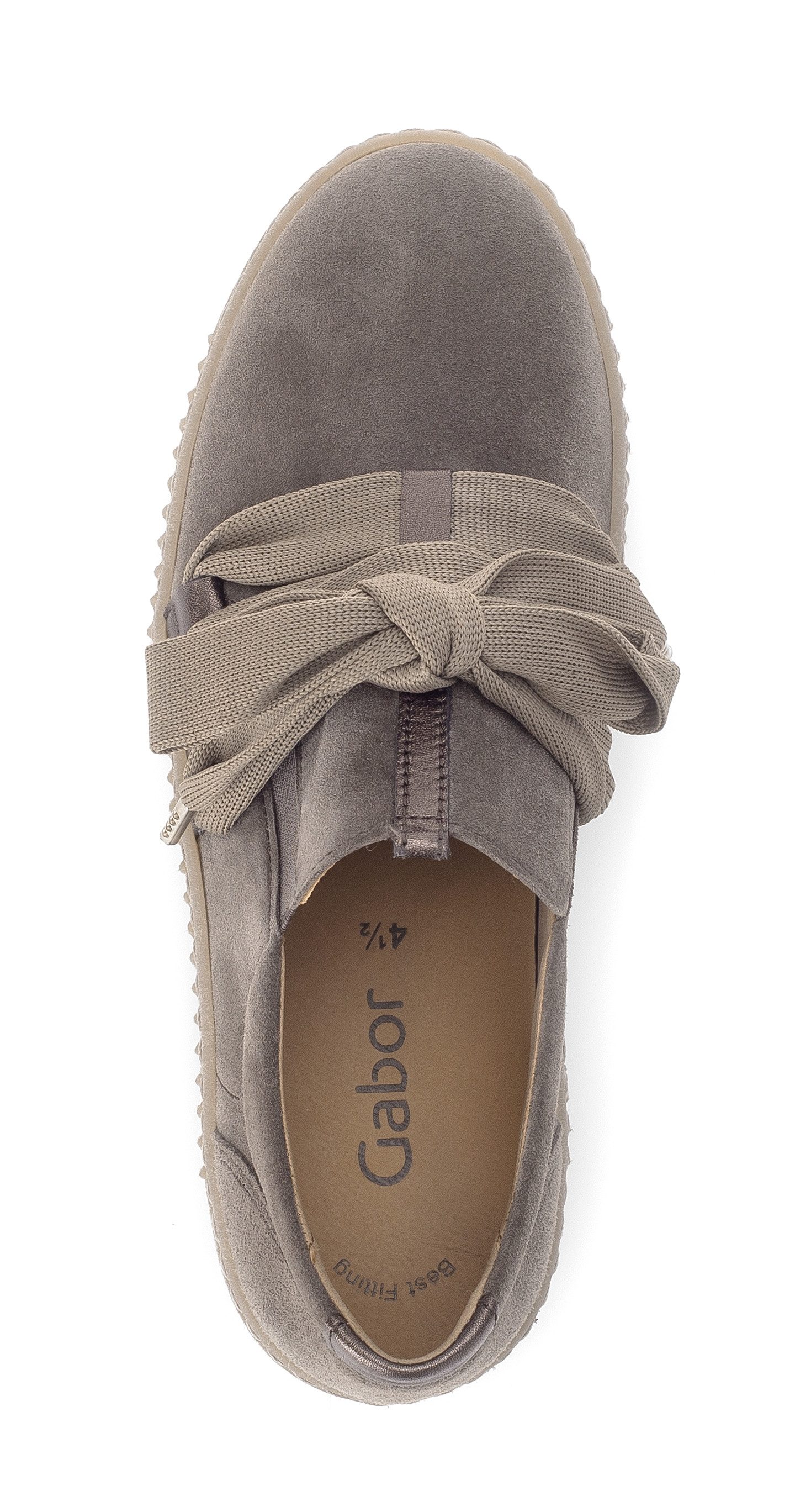 Gabor Plateausneakers Veterschoen, lage schoen, slipper met opgestikte versiersluiting