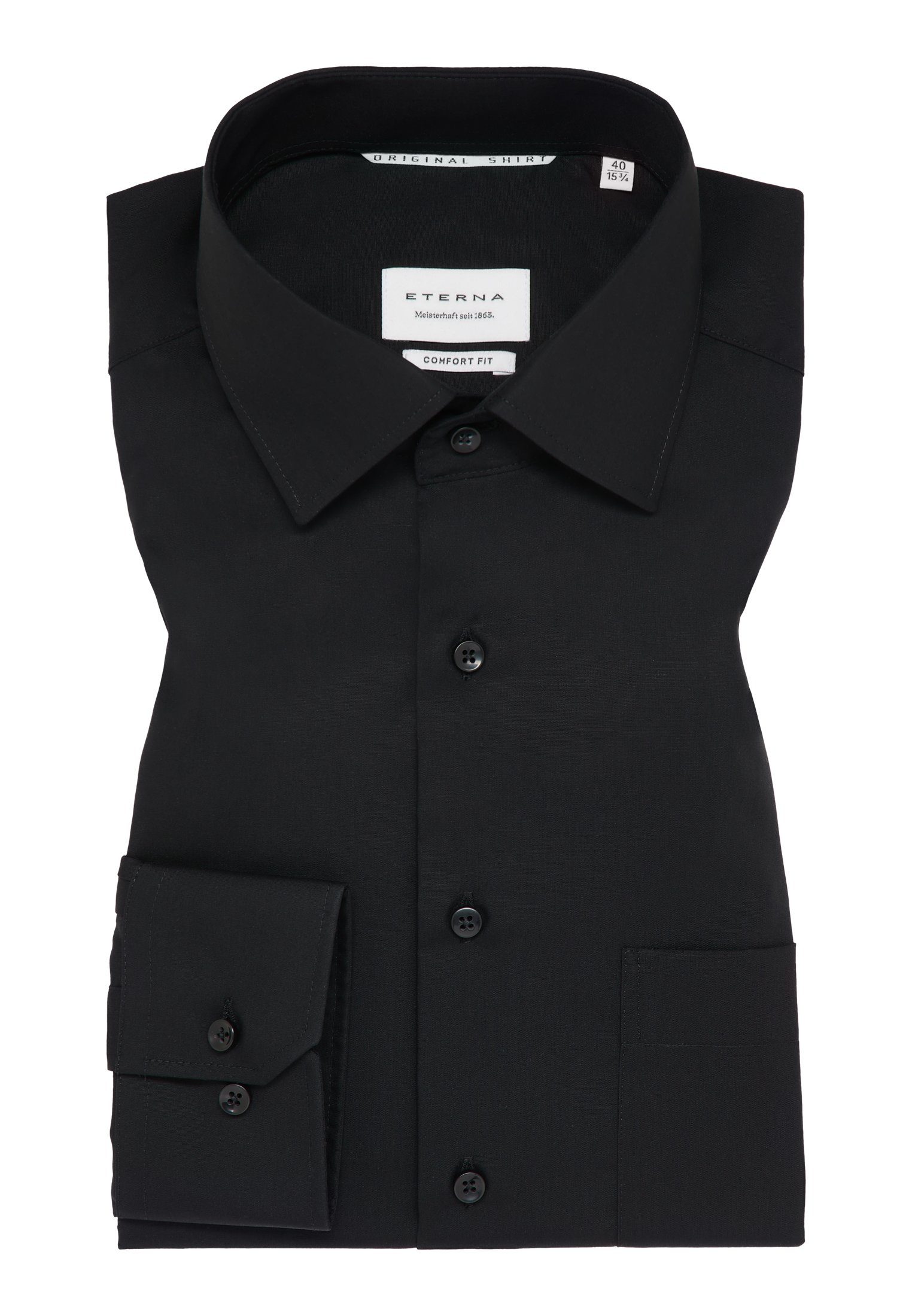 Eterna Overhemd met lange mouwen Comfort fit NON IRON (strijkvrij)