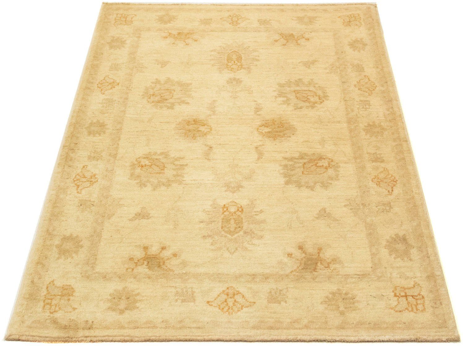 morgenland Wollen kleed Farahan vloerkleed met de hand geknoopt beige