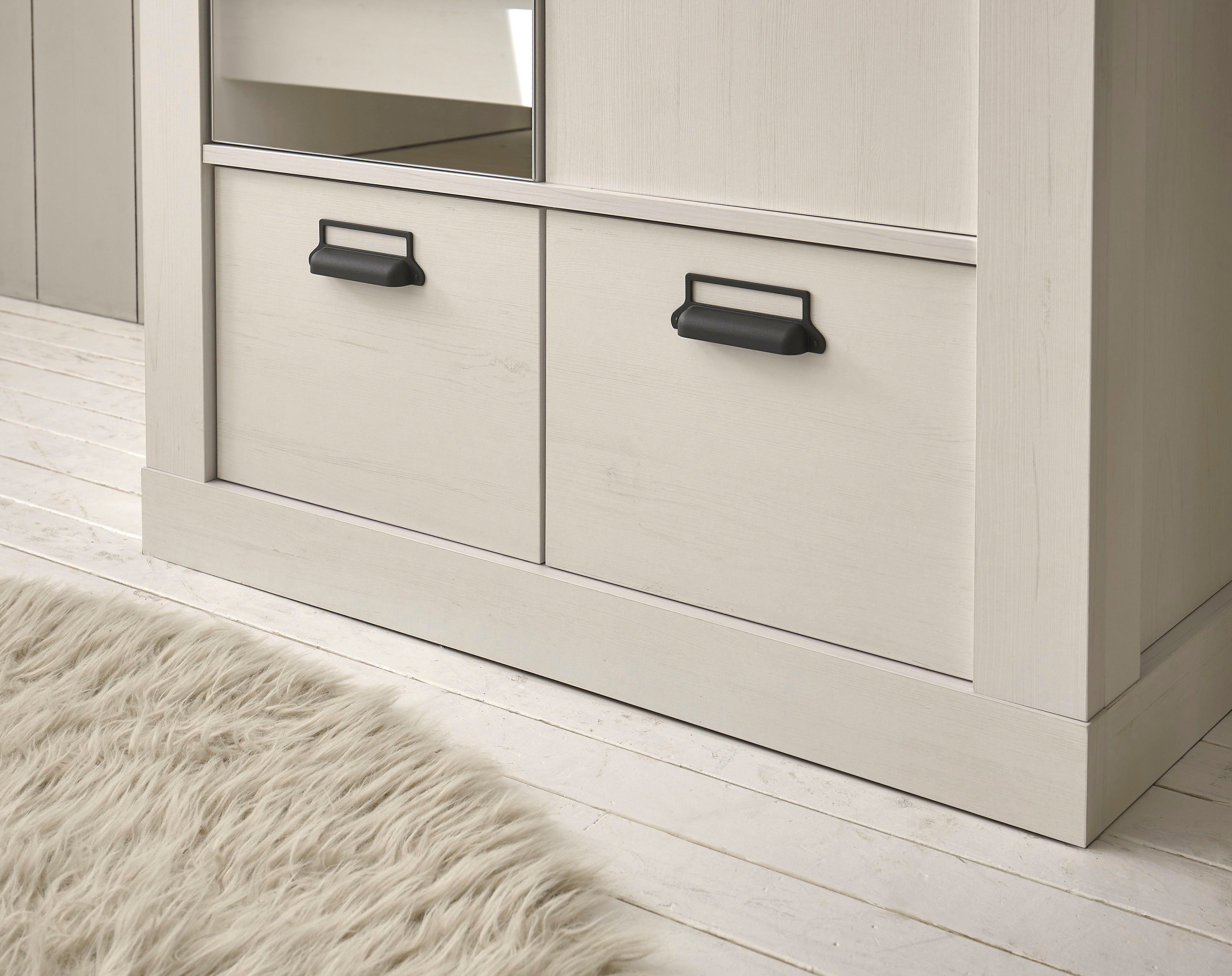 Home affaire Slaapkamerserie Sherwood Ligoppervlak 90 x 200 cm, kast 2-deurs 93 cm breed (3-delig)