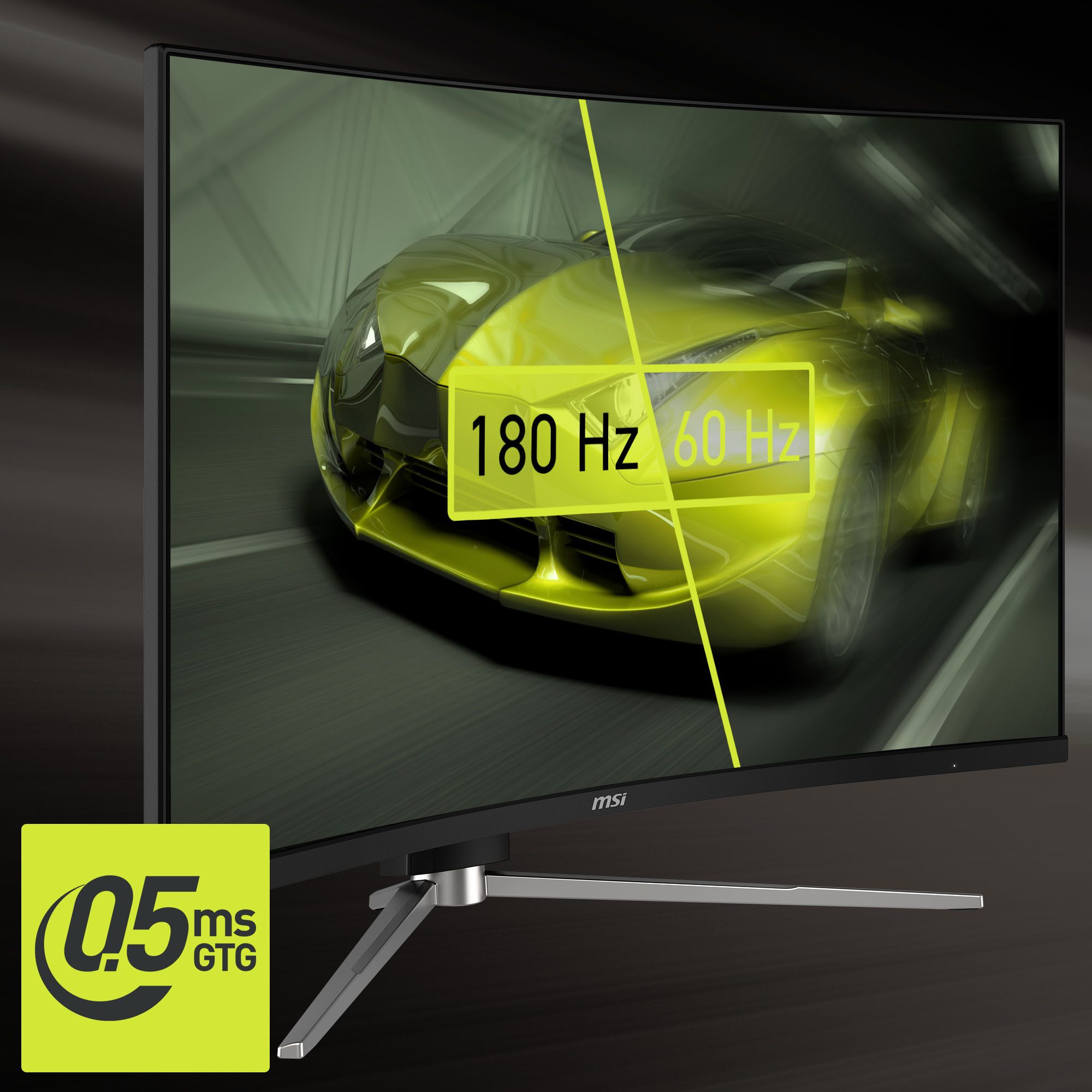 MSI Curved-gaming-monitor MAG 325CQRF QD E2, 80 cm / 32", WQHD, 5-weg joystick navigatie
