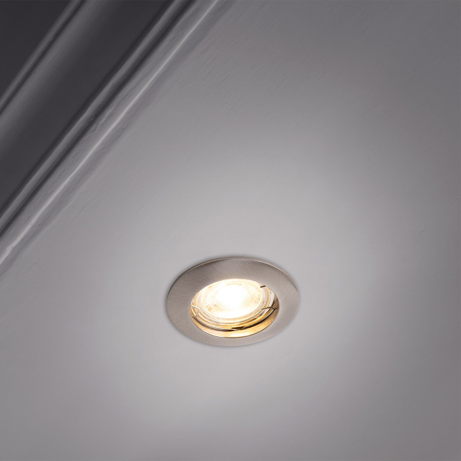 Paco Home Inbouwlamp Klara Inbouwspot spot onderbouwlamp vlak 6-delige set GU10