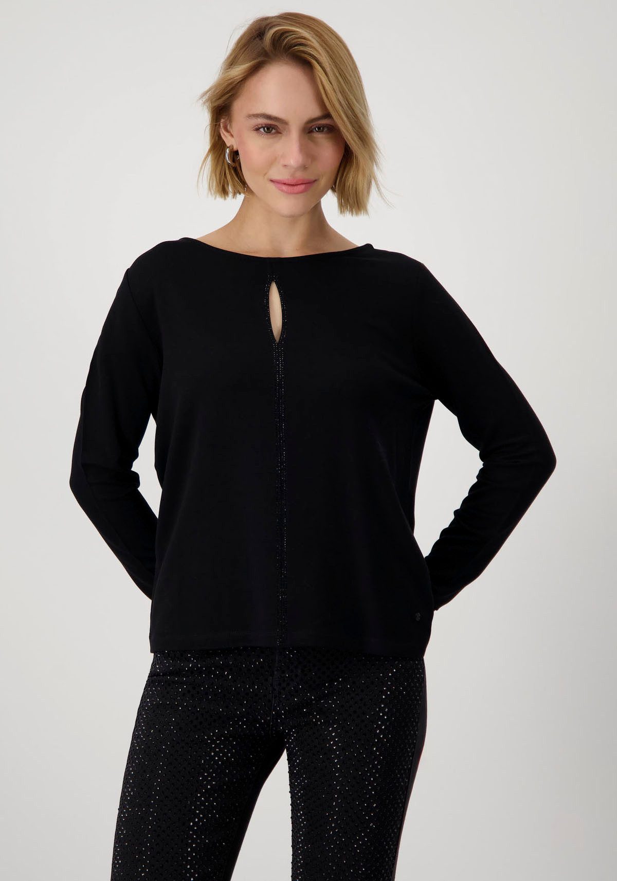 Monari Shirt met ronde hals Shirt sieraad