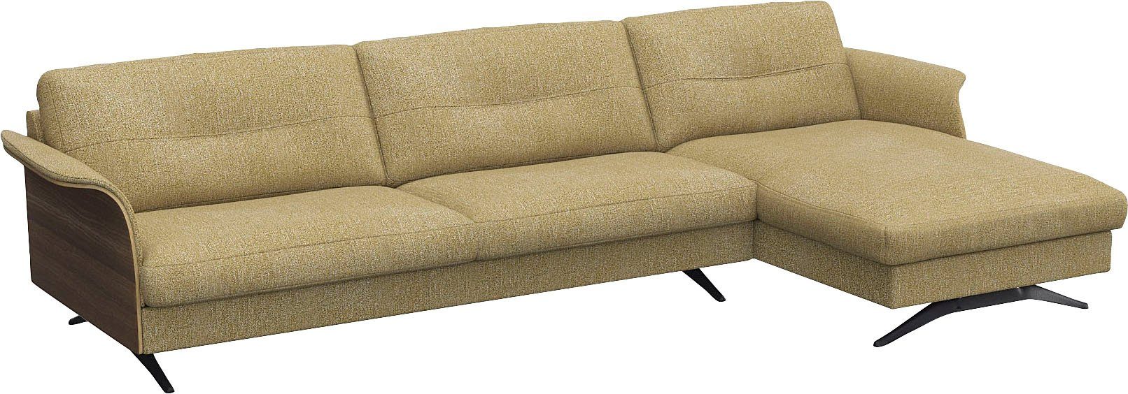 FLEXLUX Hoekbank Glow, super comfortabel door hoogwaardige zitconstructie met binnenvering, L-vorm