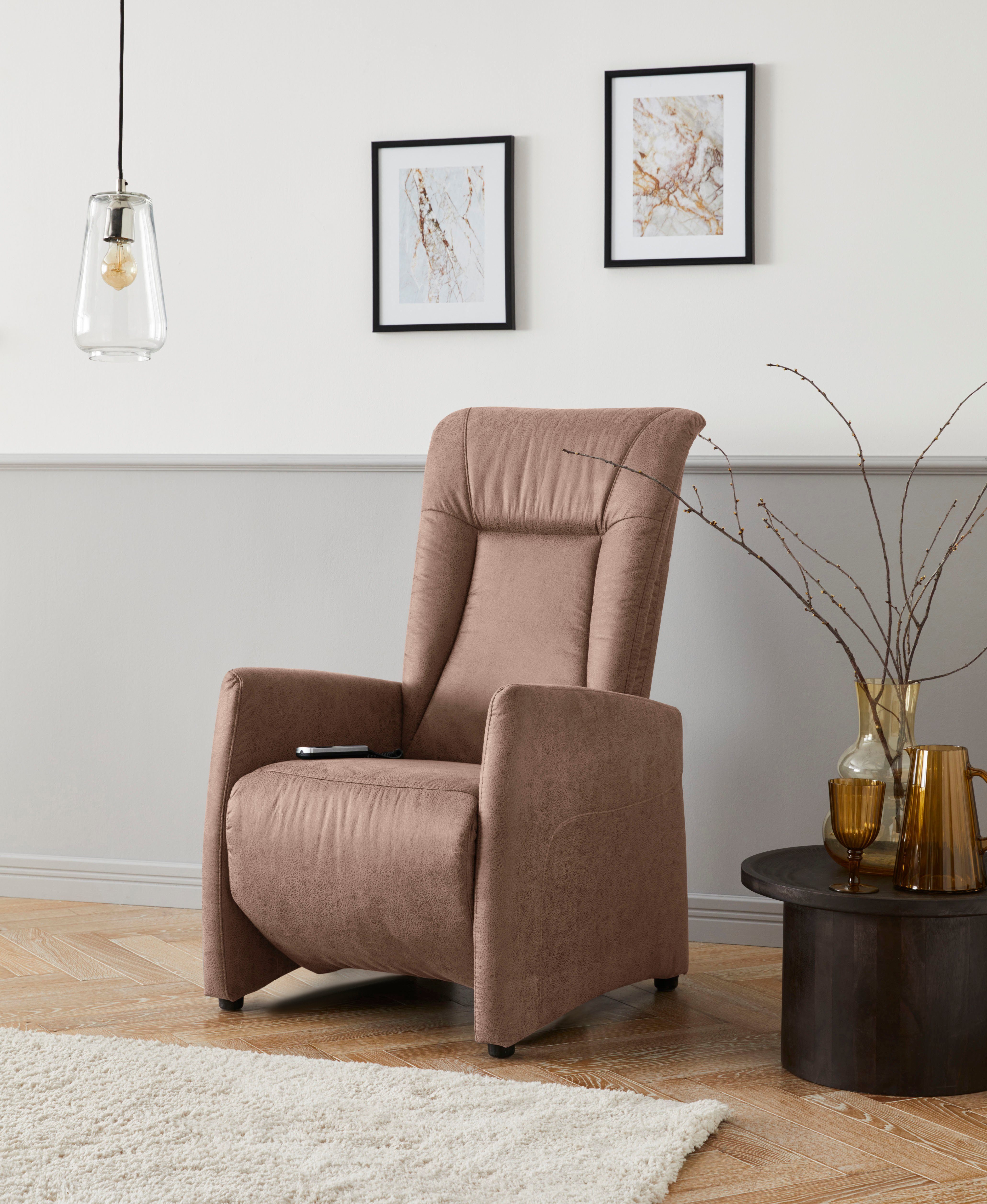 sit&more Relaxfauteuil MELISSA naar keuze elektrisch of handmatig verstelbaar, optioneel opstahulp tv-fauteuils bruin