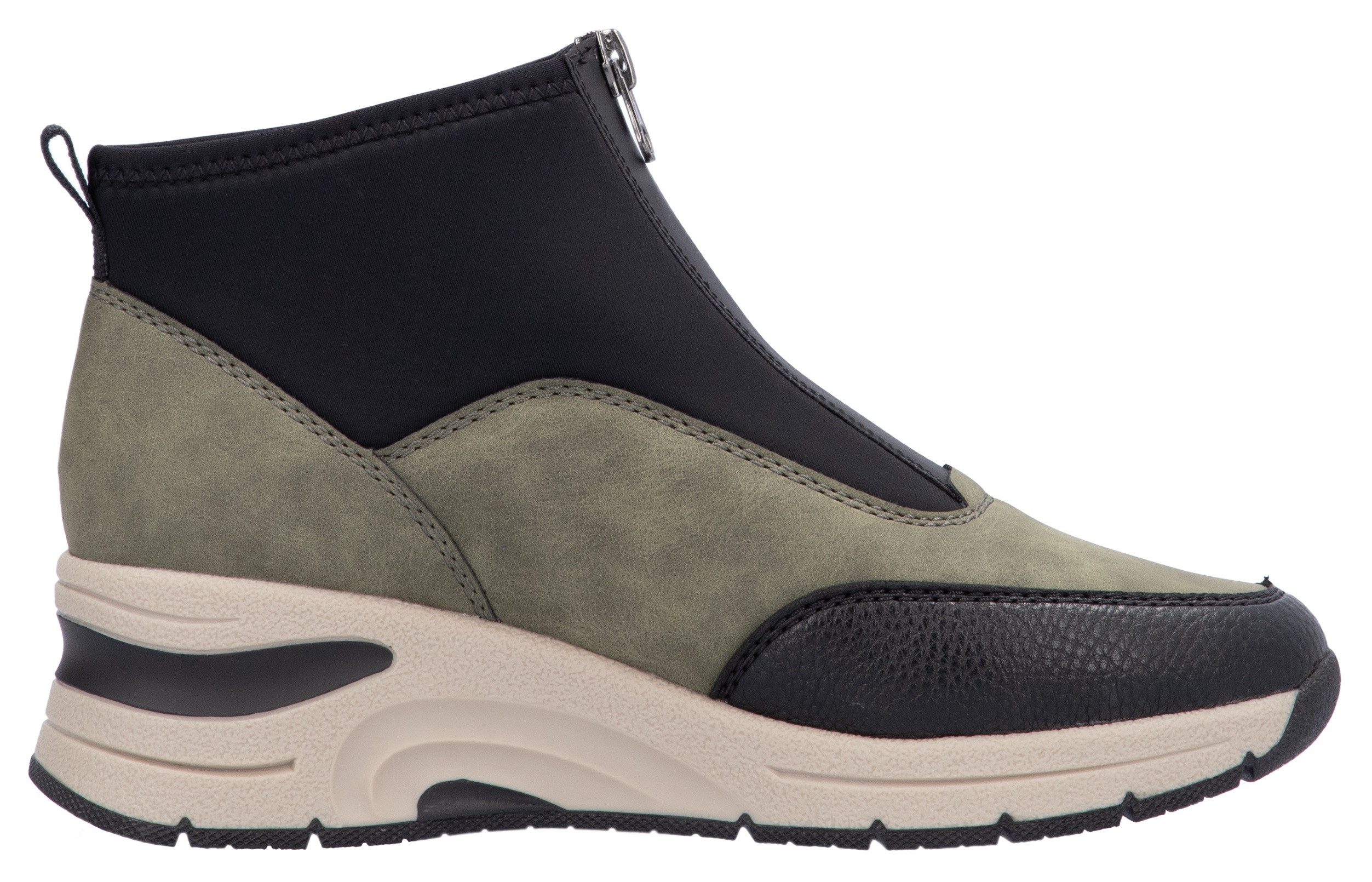 Rieker Sneakers , vrijetijdsschoen, high top sneaker, enkellaars met modieuze loopzool