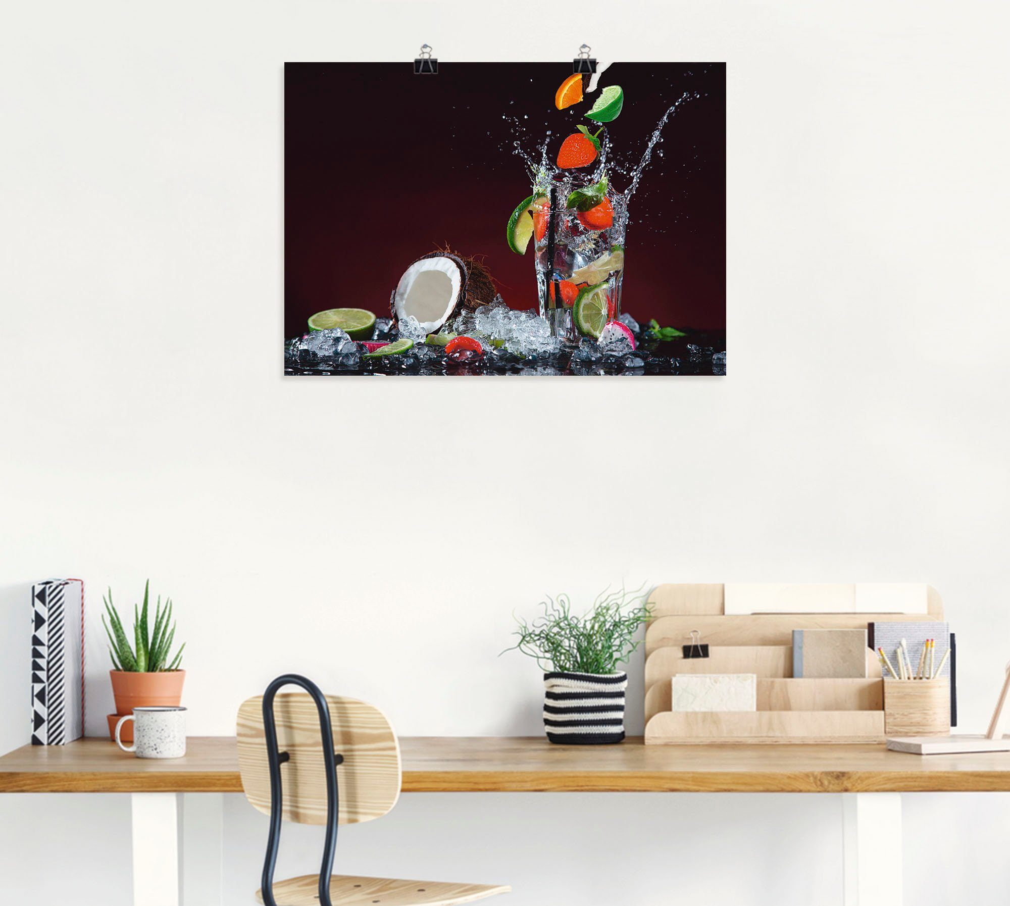 Artland Poster Verse fruitcocktail II als artprint op linnen, muursticker of poster in verschillende maten