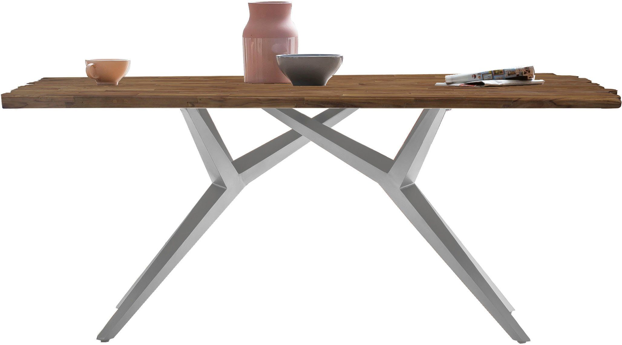 SIT Eettafel met breuklijn eettafels maat 180 cm x 73,5 cm x 100 cm beige