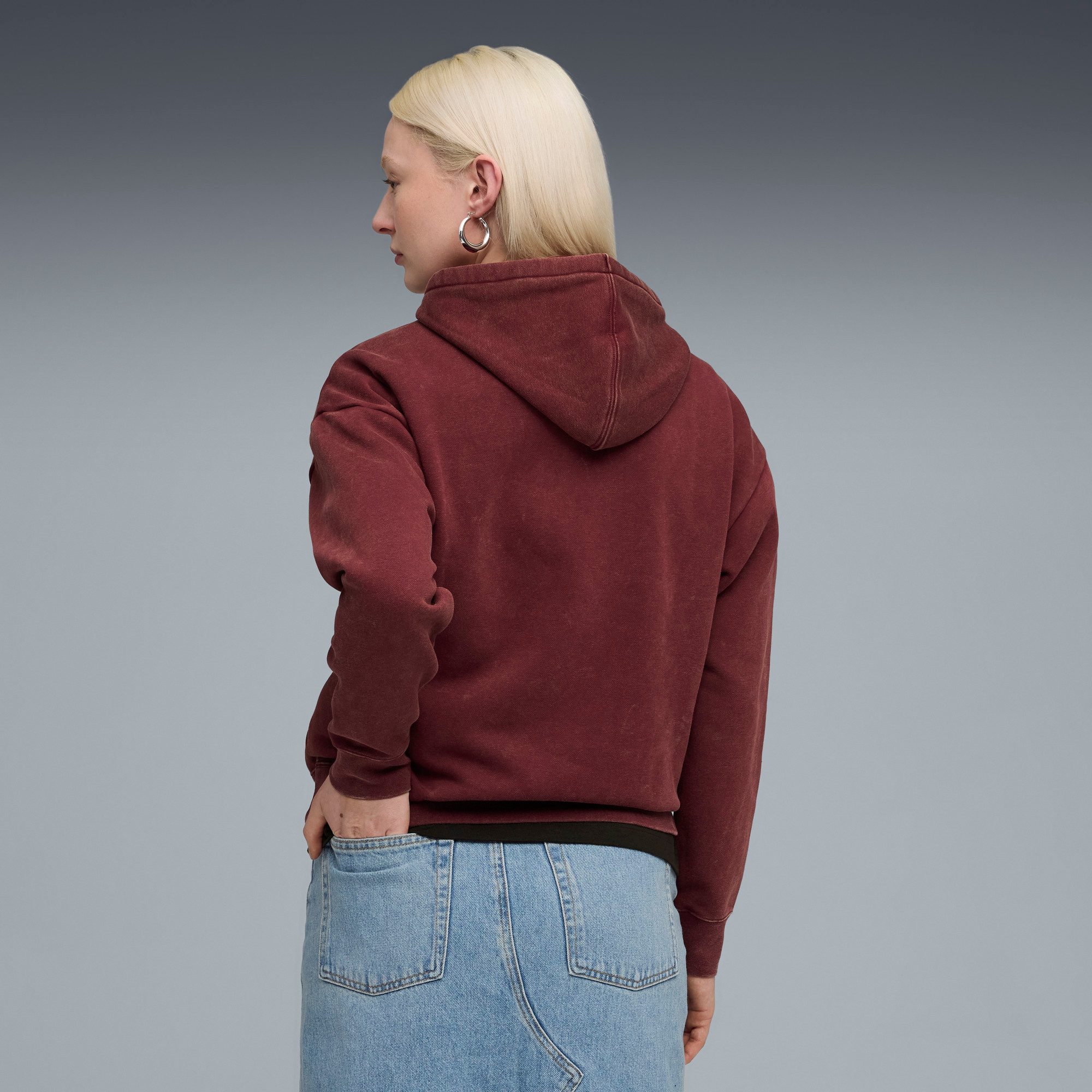 PUMA Hoodie ESS ELEVATED RELAXED WASH HOODIE FL