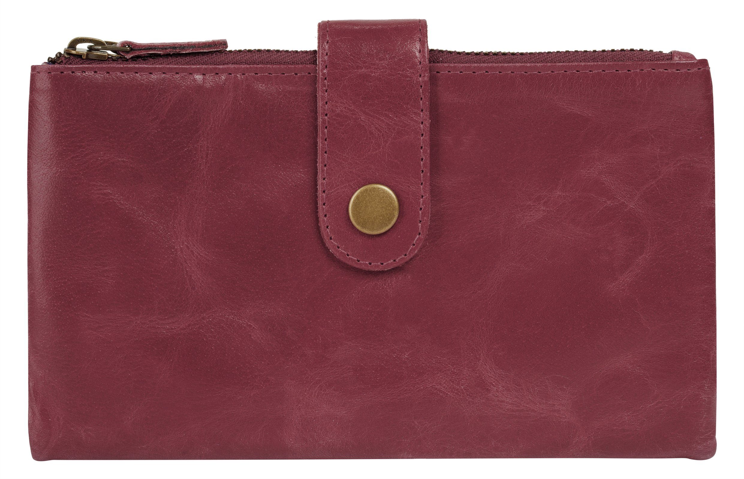 Bruno Banani Portemonnee echt leder unisex portemonnees roze