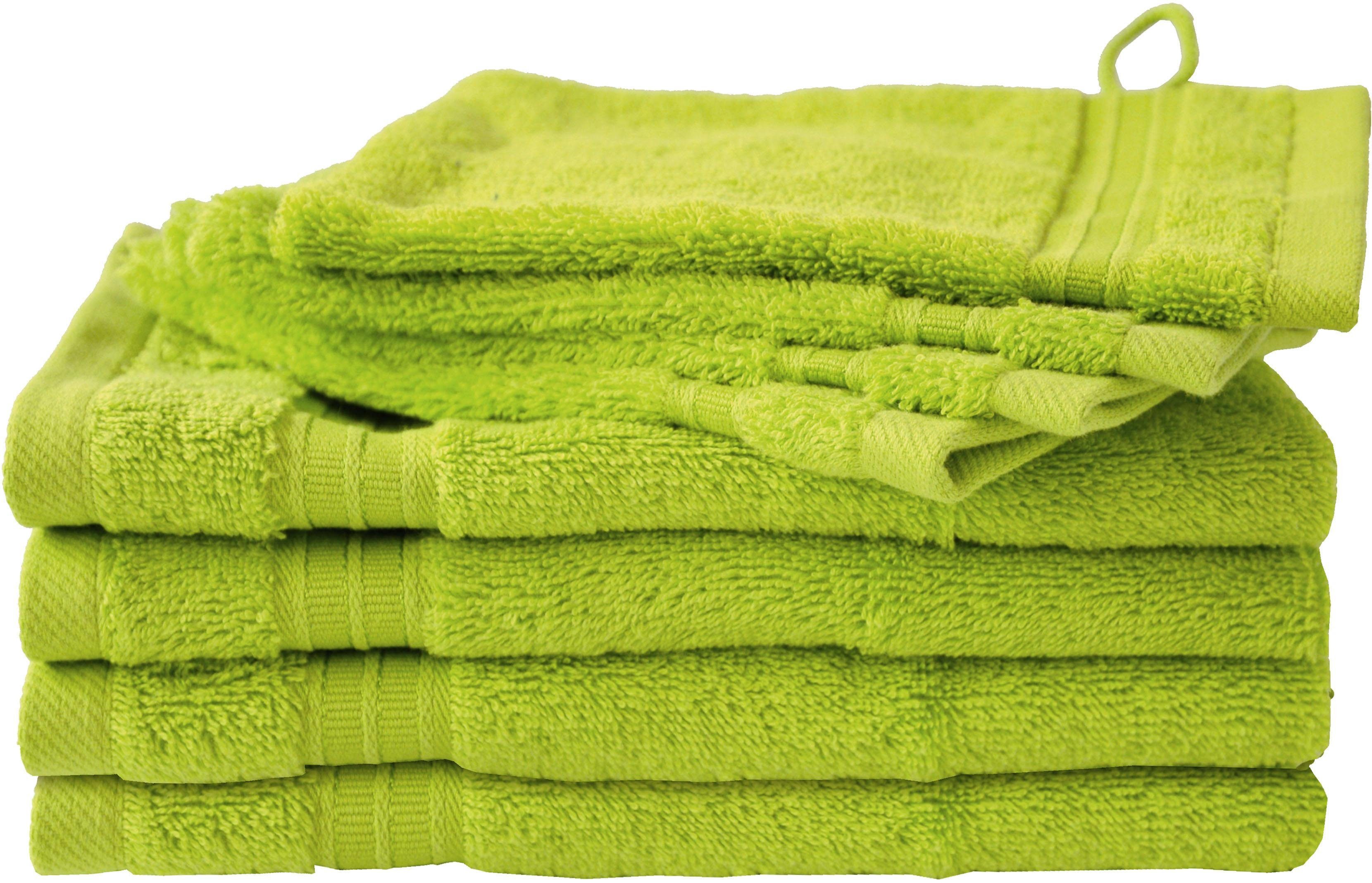 Dyckhoff Handdoekenset Siena in mooie effen kleuren (set, 8-delig) handdoeken groen