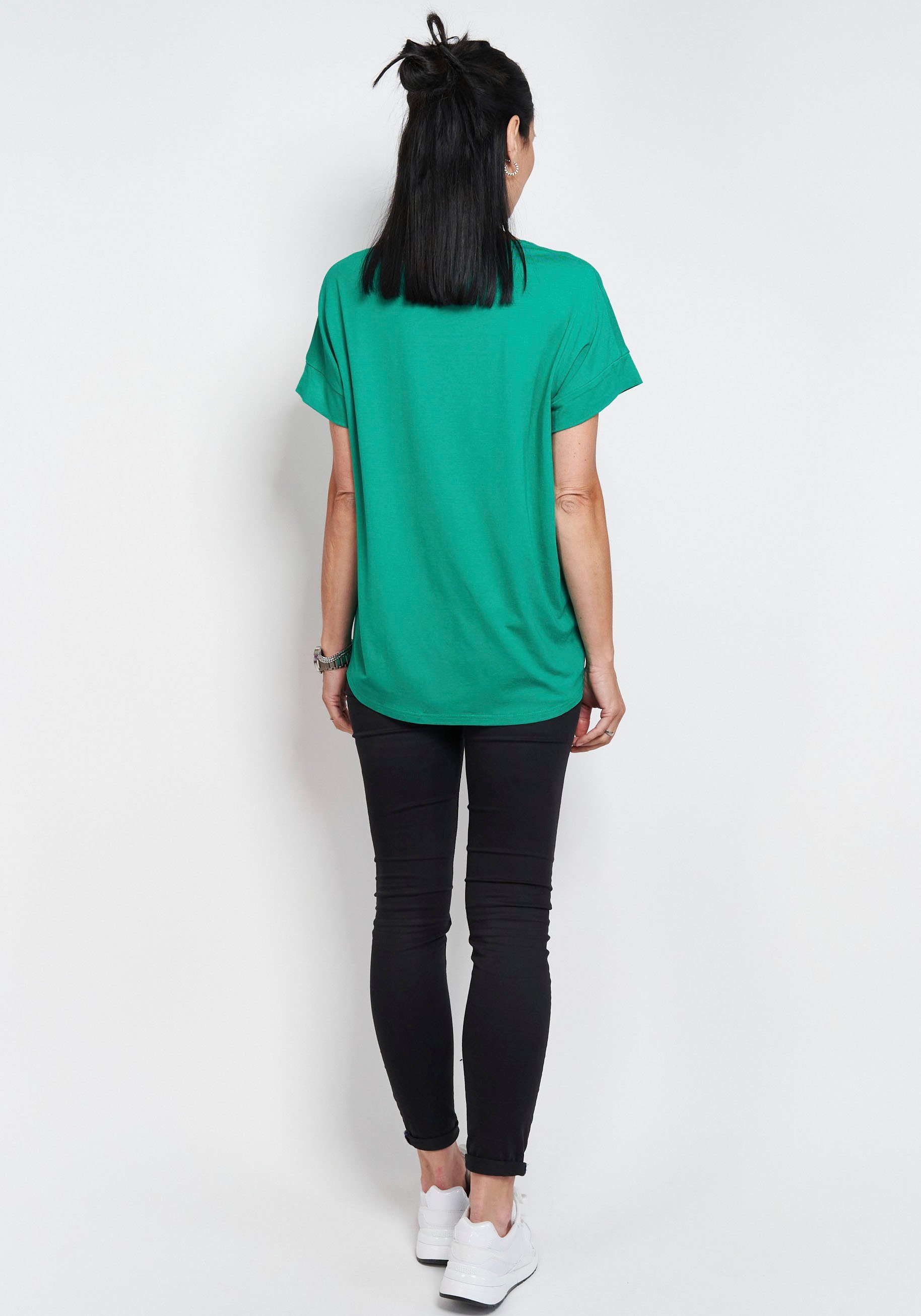 Seidel Moden Shirt met korte mouwen met verbrede schouders made in germany