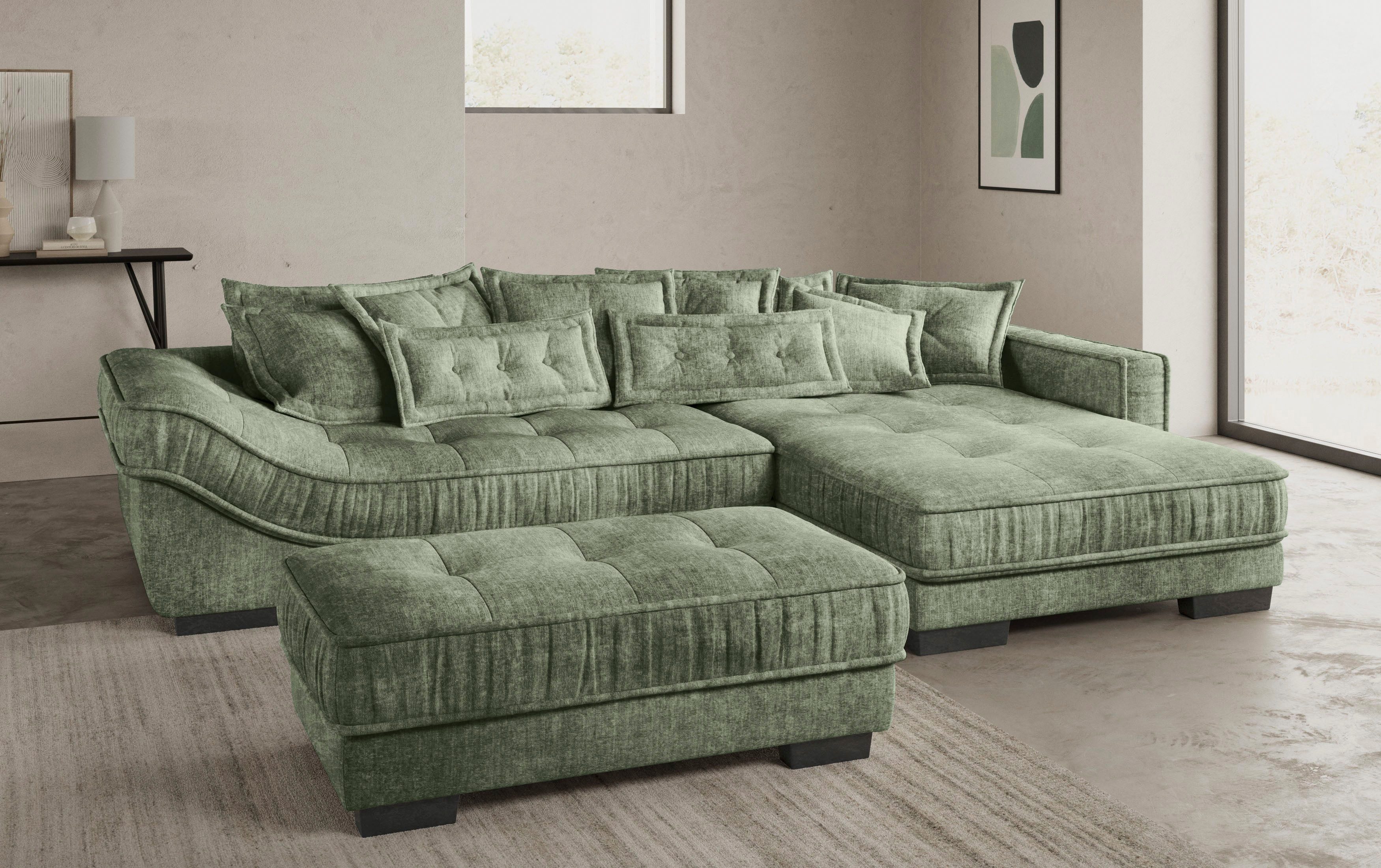 Mr. Couch Hockerbank Diwan II DuraFlex Hoogwaardige DuraFlex koudschuim bekleding, tot 140 kg belastbaar