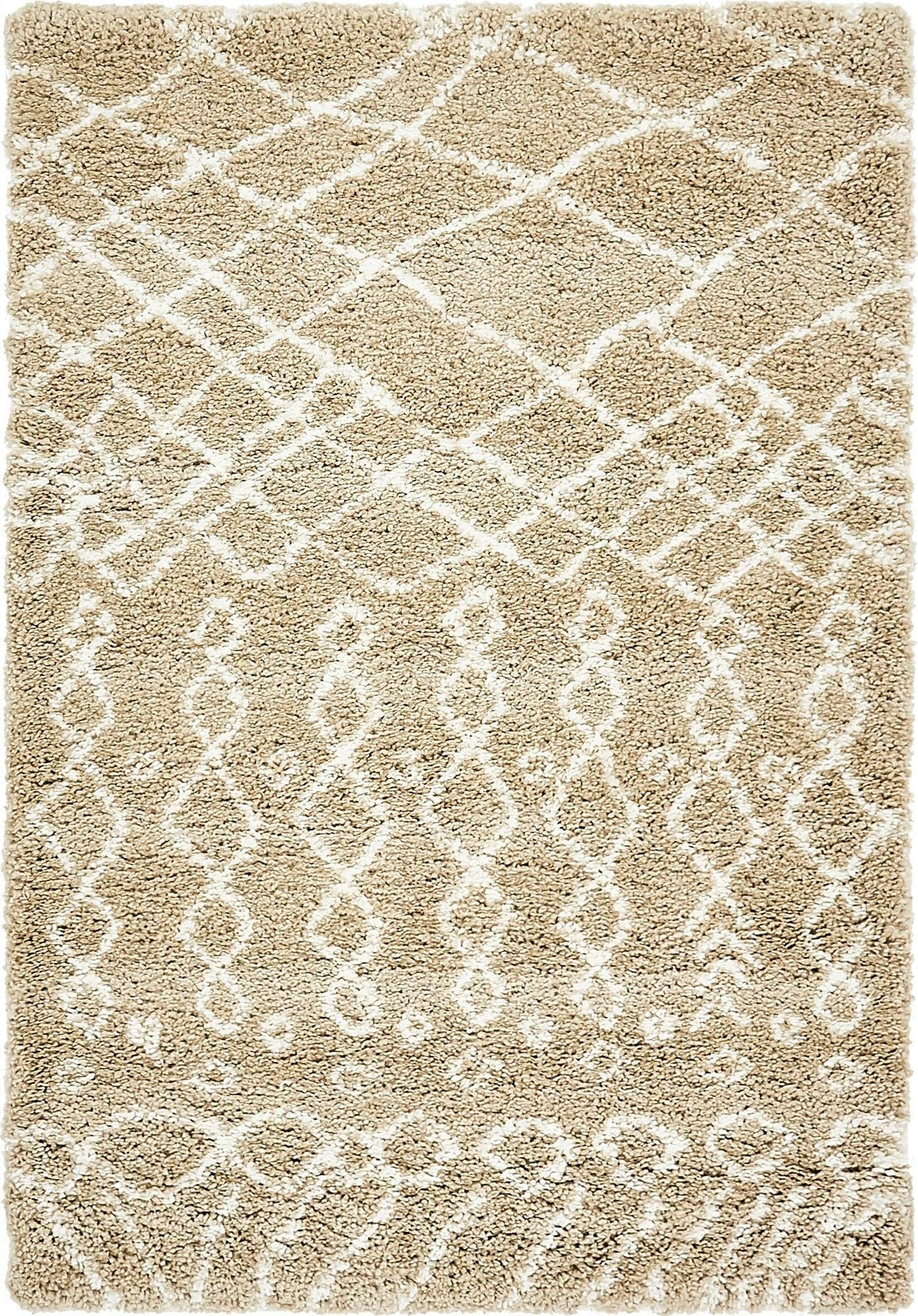 Myflair Möbel & Accessoires Hoogpolig vloerkleed Temara shag voorraadopruiming geweven, scandi design, ideaal in de woonkamer & slaapkamer