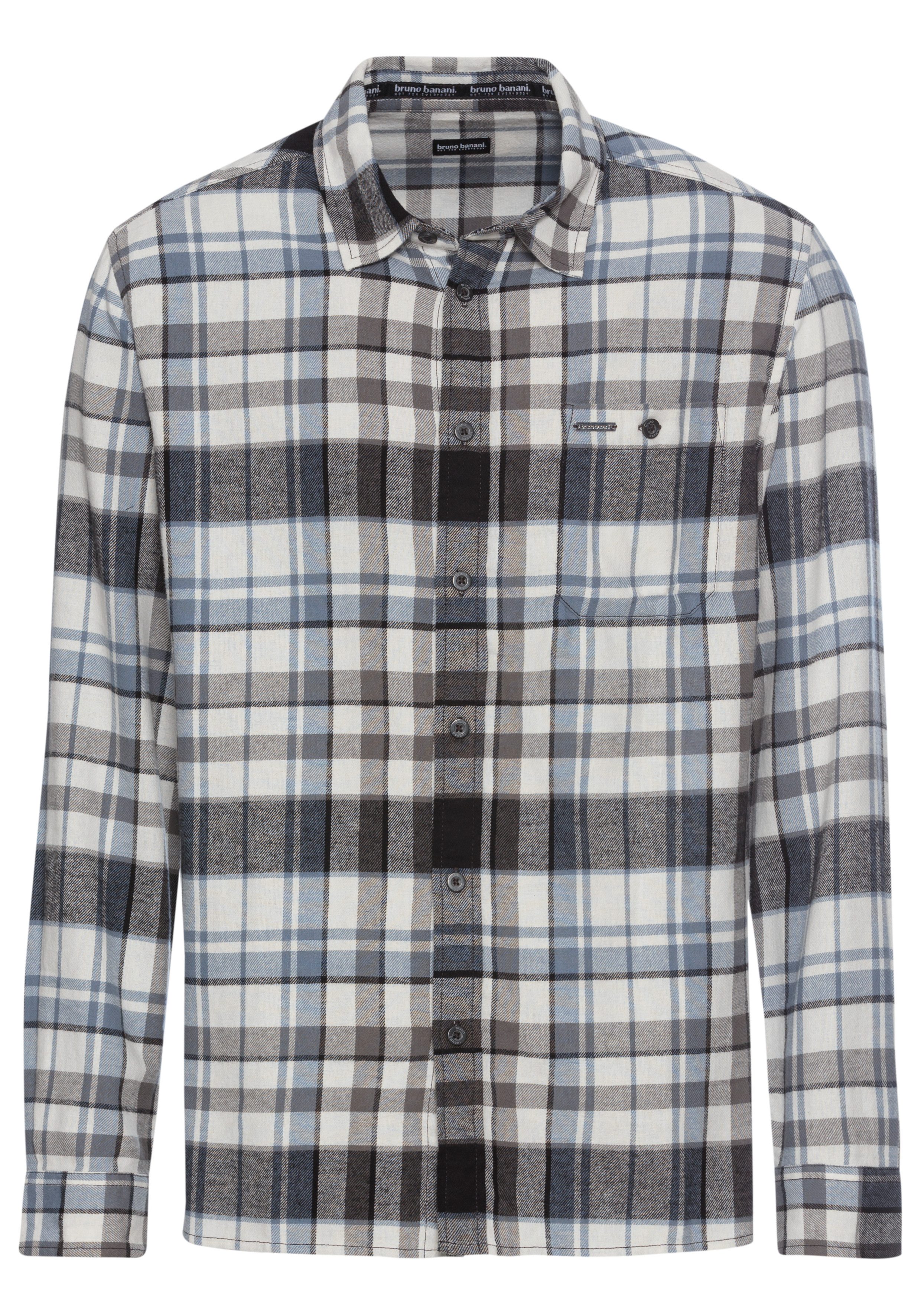 Bruno Banani Flanellen overhemd met borstzak - nieuwe collectie