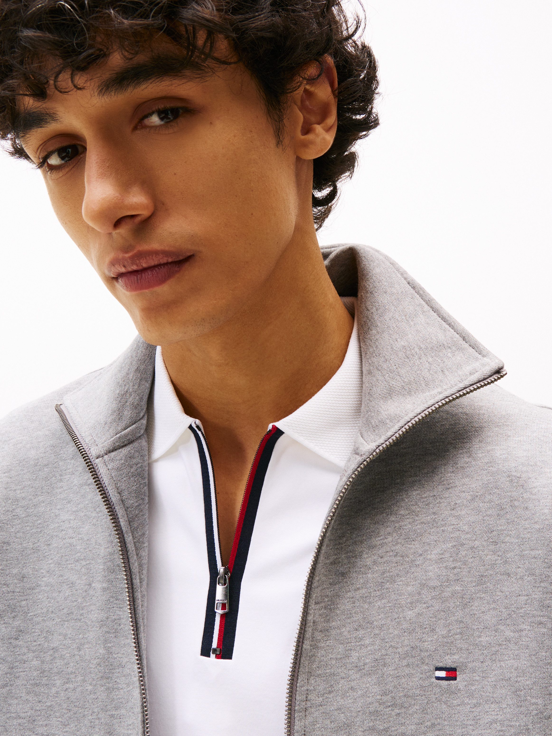 Tommy Hilfiger Sweatvest ESSENTIAL TERRY ZT STAND COLLAR