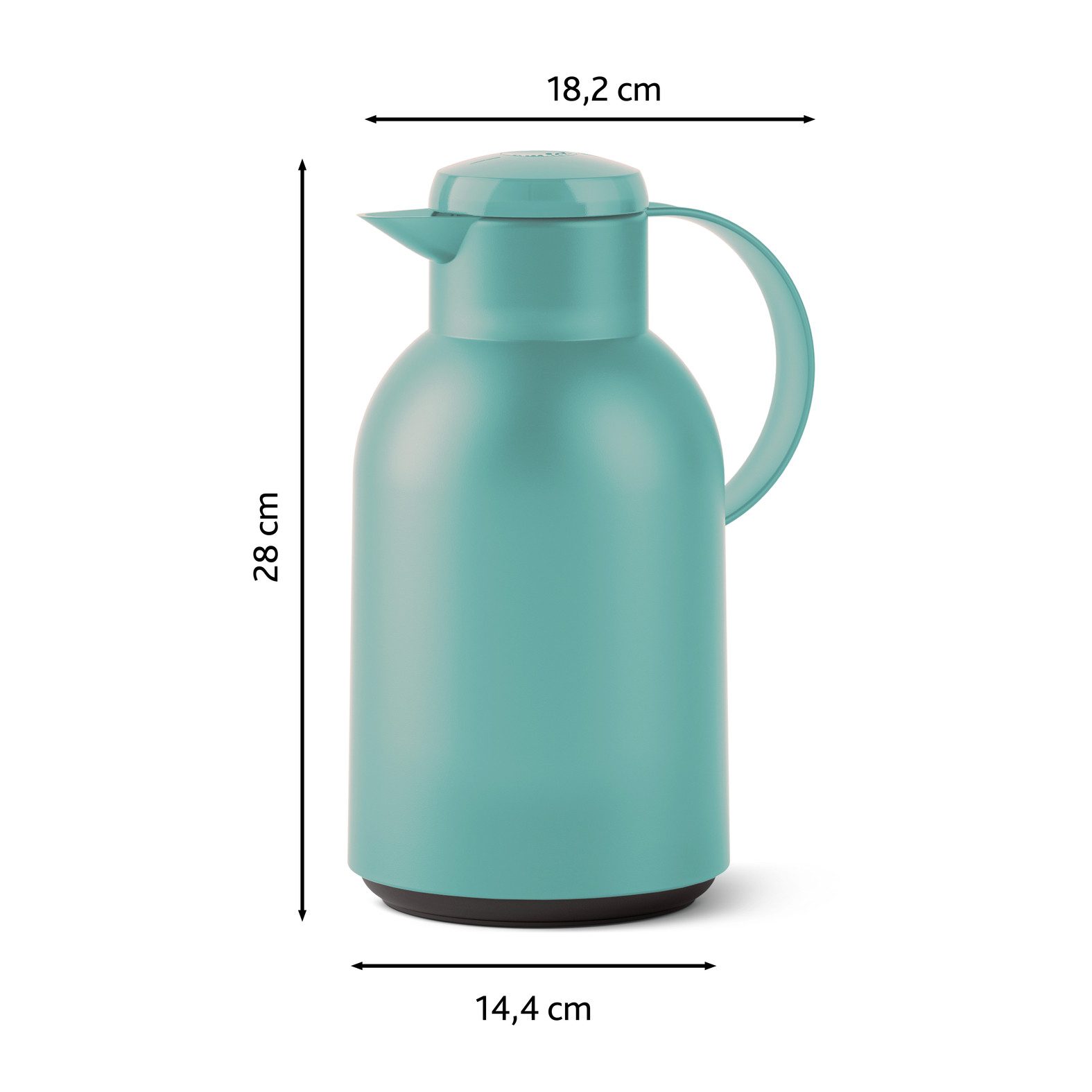 Emsa Thermoskan Samba XXL-model, tijdloos design, eenvoudige drukknop, 24u koud, 12u warm