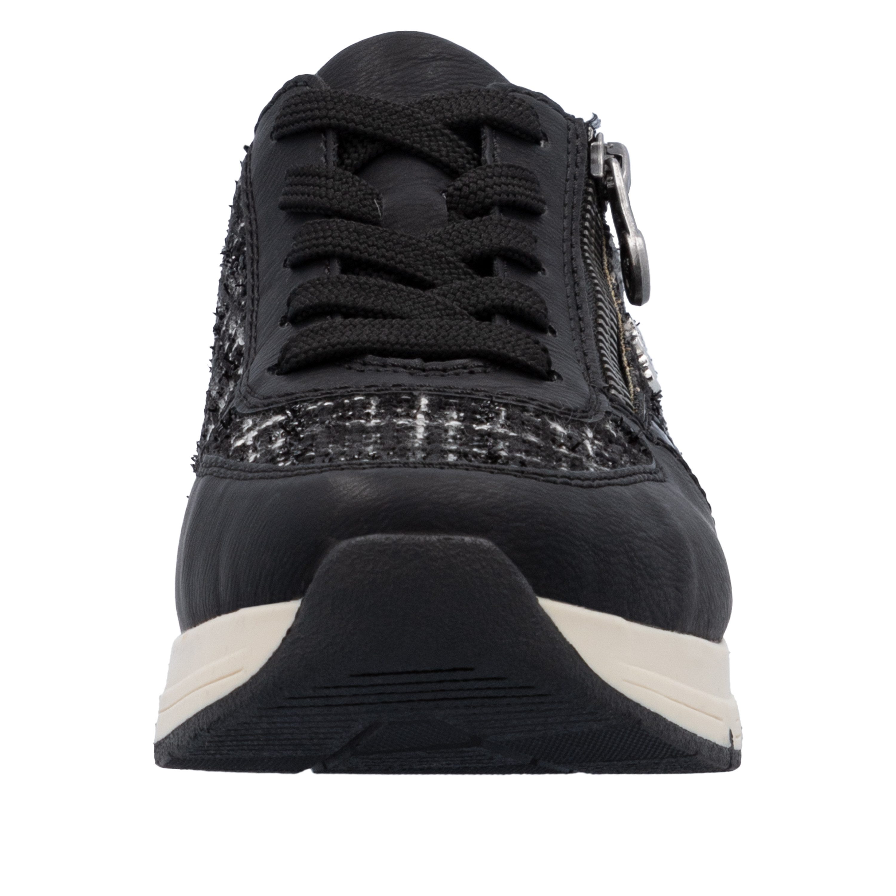 Rieker Sneakers , vrijetijdsschoen, veterschoen, halfschoen met modieuze accenten