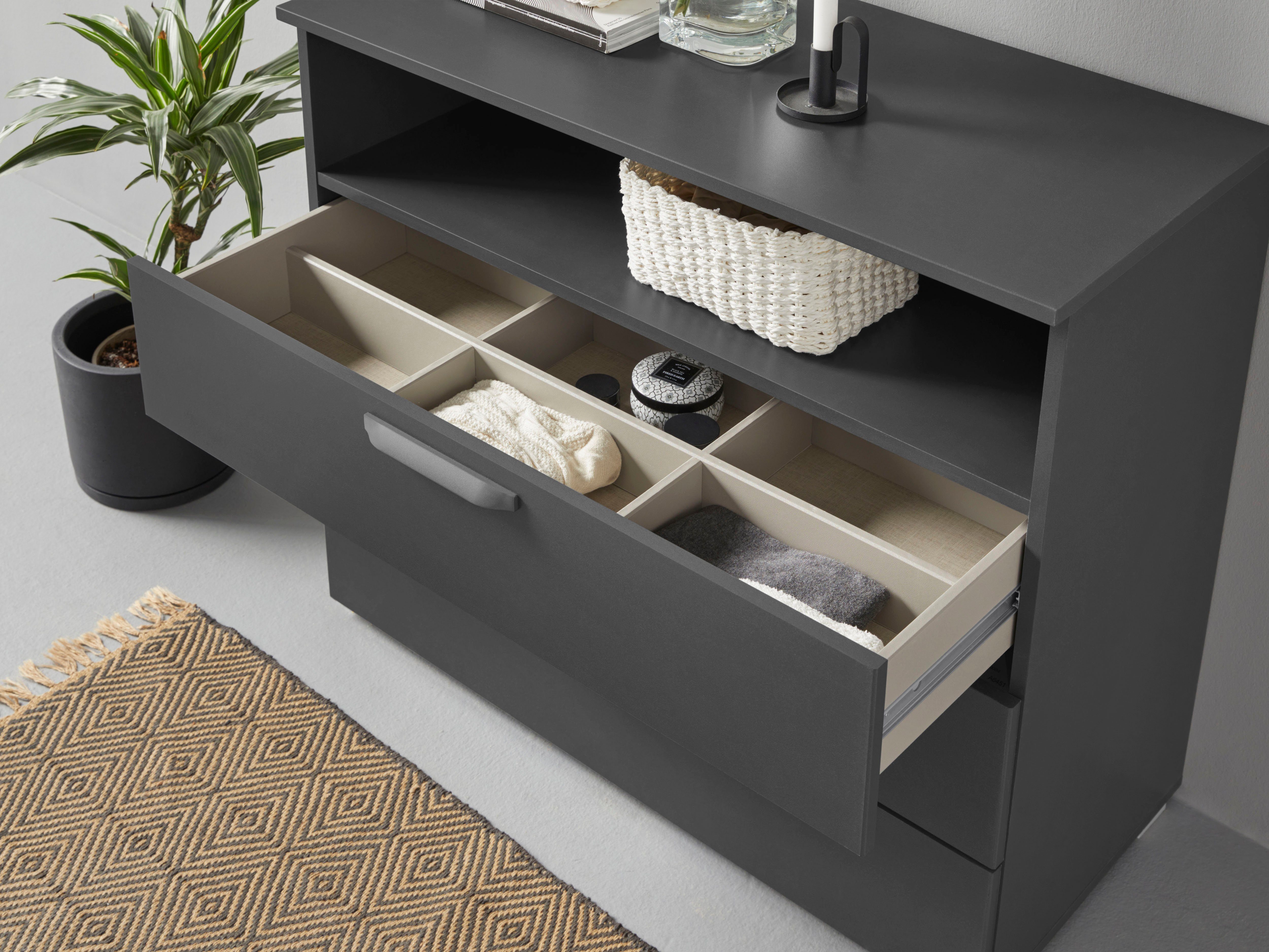 rauch Ladekast Oteli Incl. lade-indeling van hout, gemakkelijke montage commodes & ladekasten grijs
