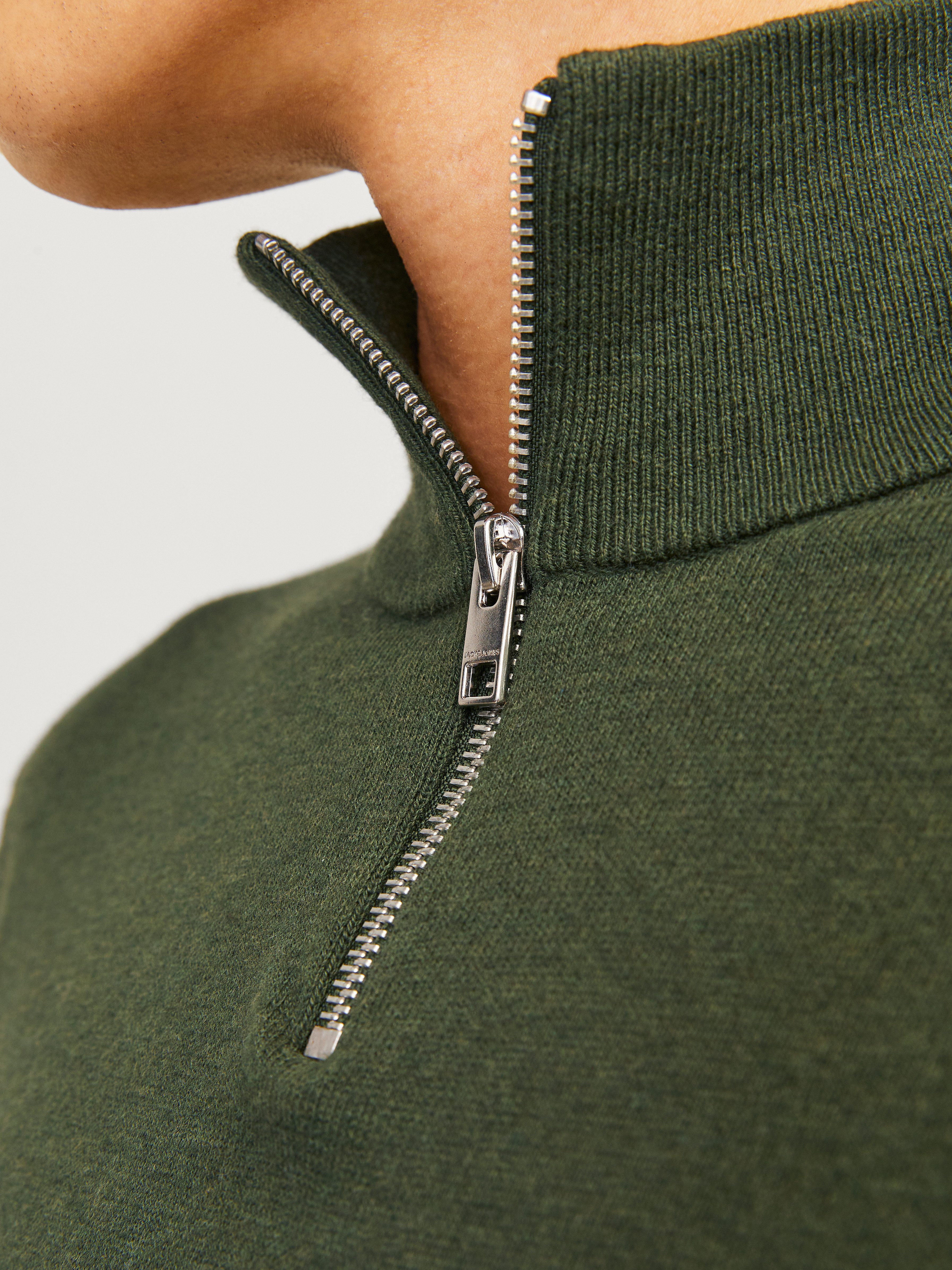 Jack & Jones Schipperstrui JJEEMIL KNIT HALF ZIP NOOS