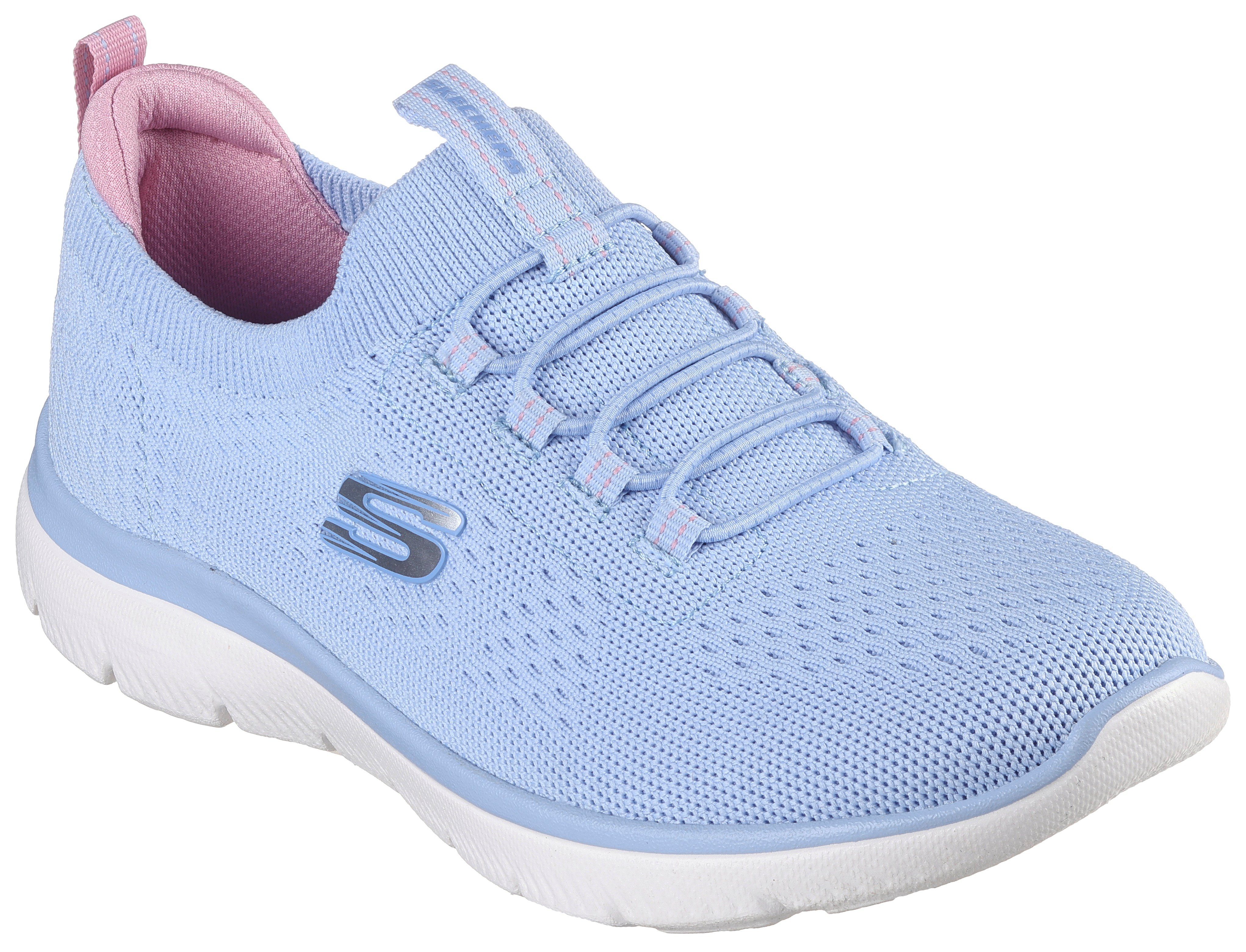 Skechers Slip-on sneakers Summits , vrijetijdsschoen, lage schoen, slipper met flexibele tractionloopzool