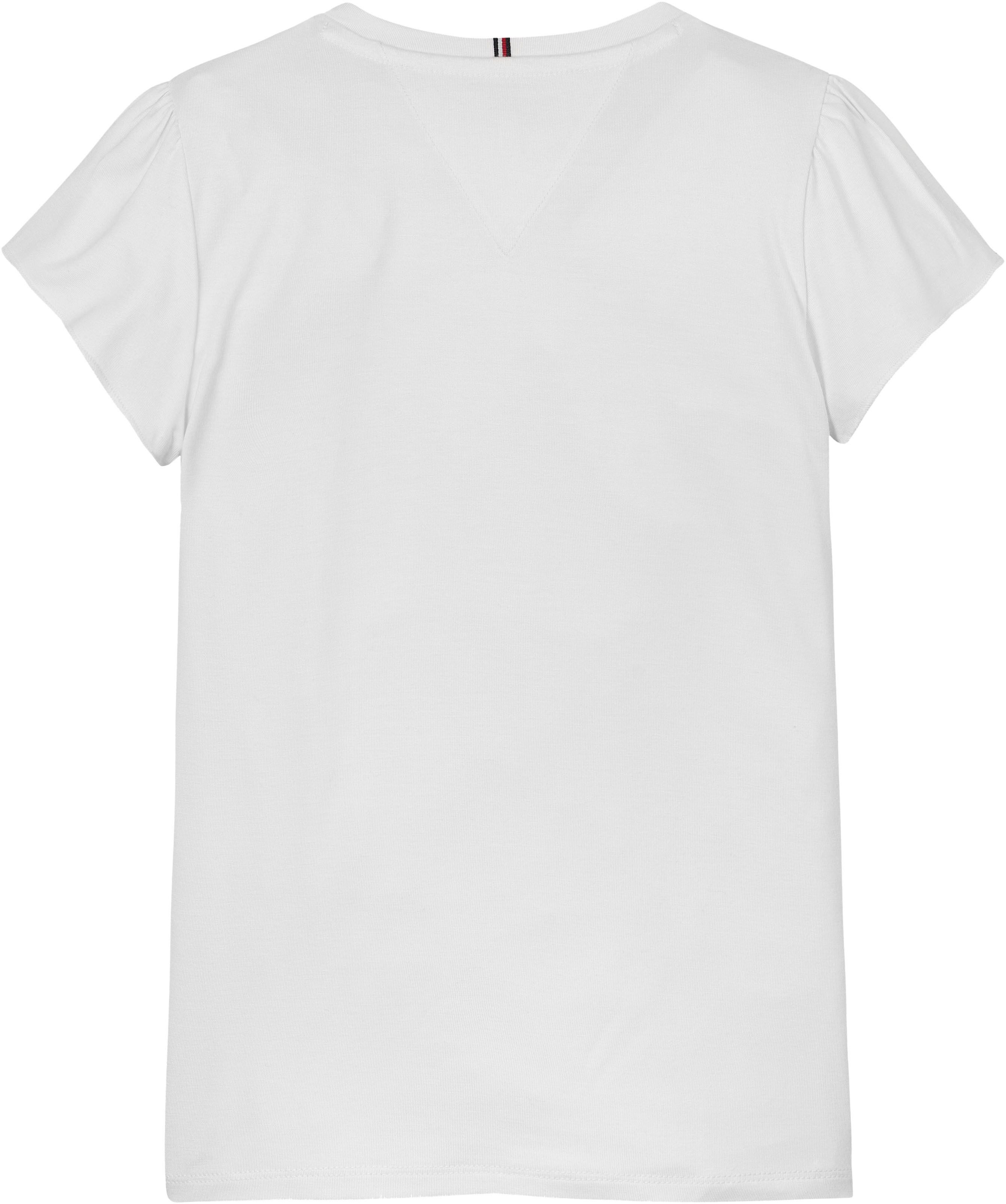Tommy Hilfiger T-shirt FLOWER PUFF PRINT REG TEE SS Kinderen tot 16 jaar met merkprint