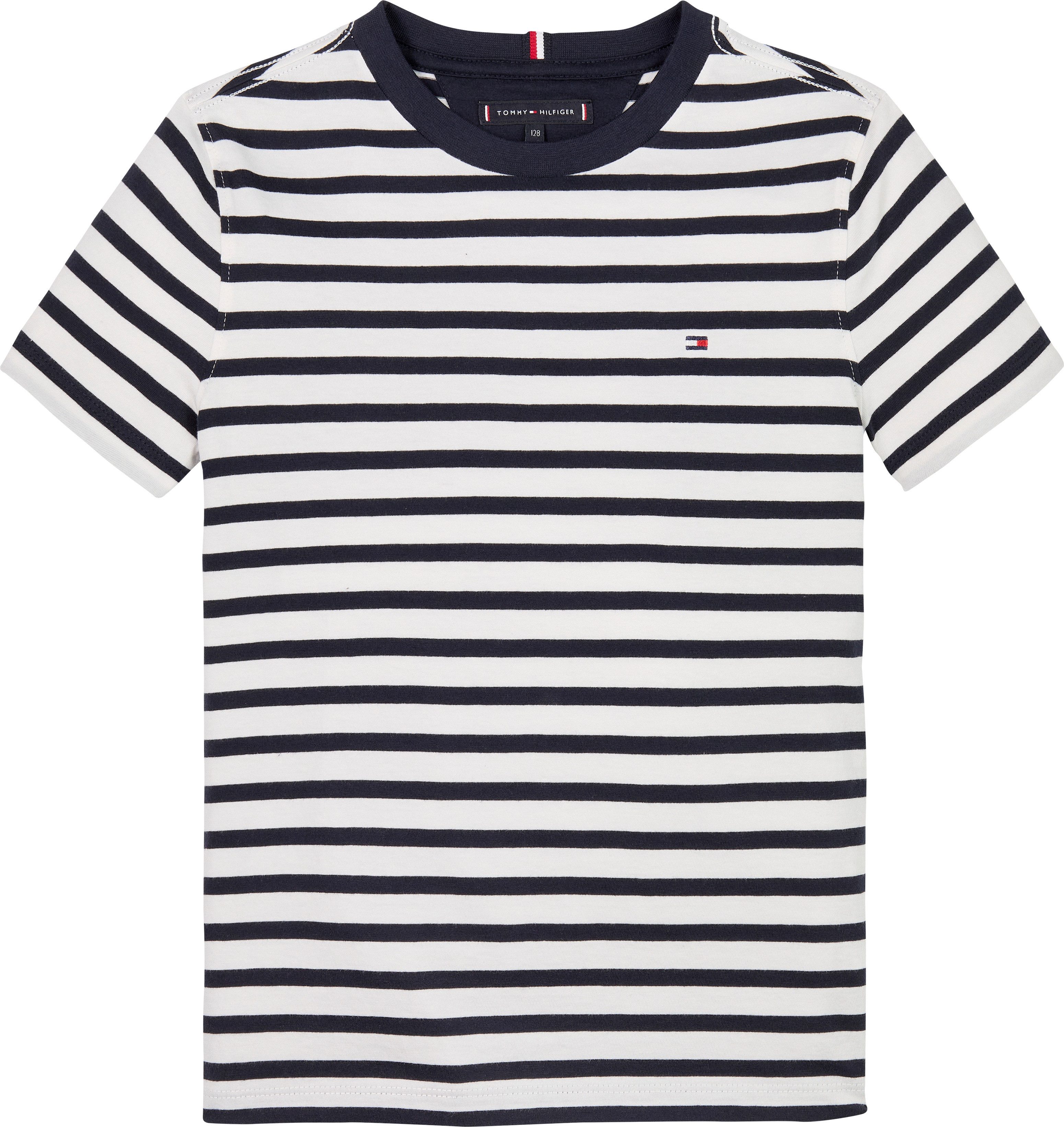 Tommy Hilfiger T-shirt ESSENTIAL COTTON TEE S/S jongens t-shirts maat 4 (104) blauw