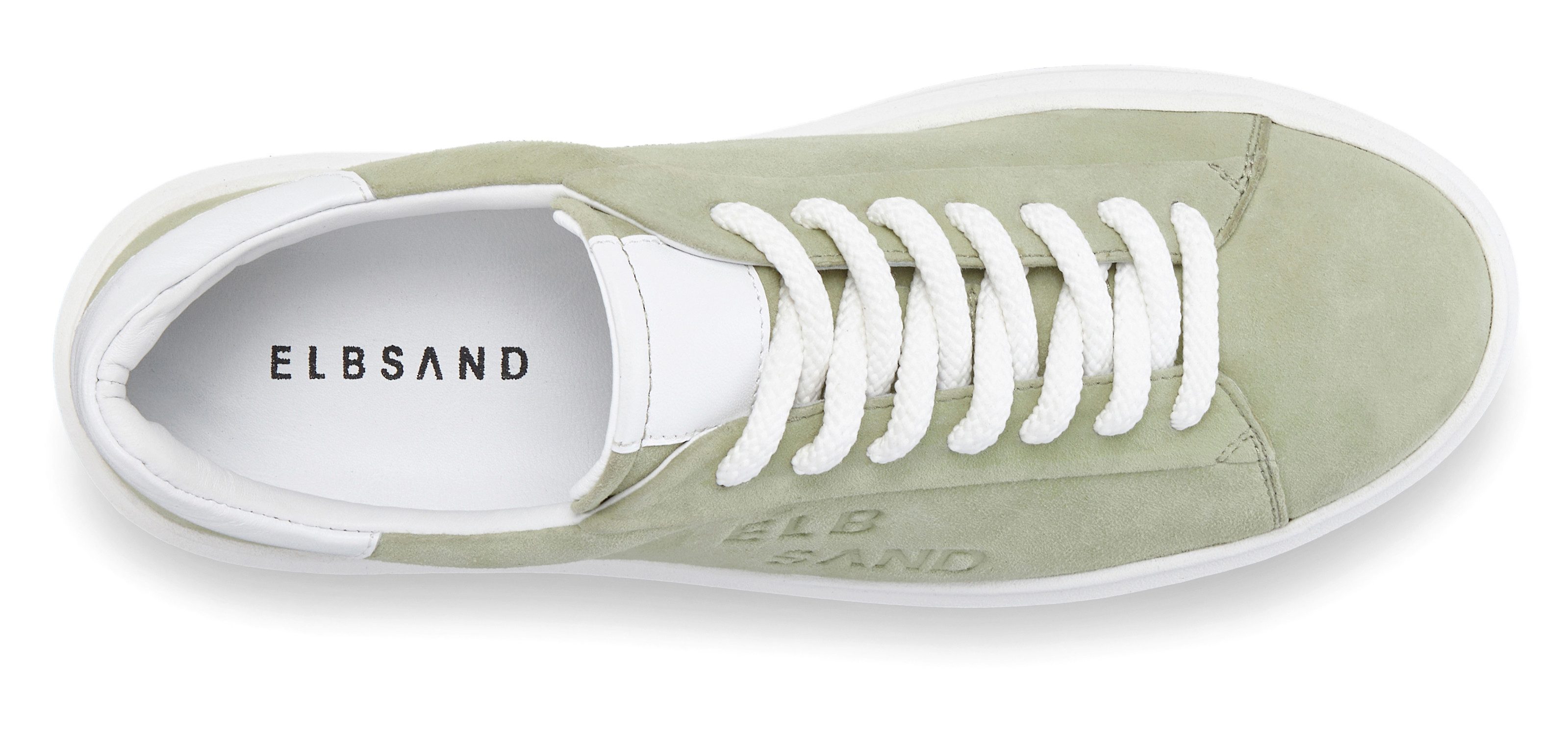 Elbsand Sneakers Veterschoen, vrijetijdsschoen van leer met modieuze plateaus zool