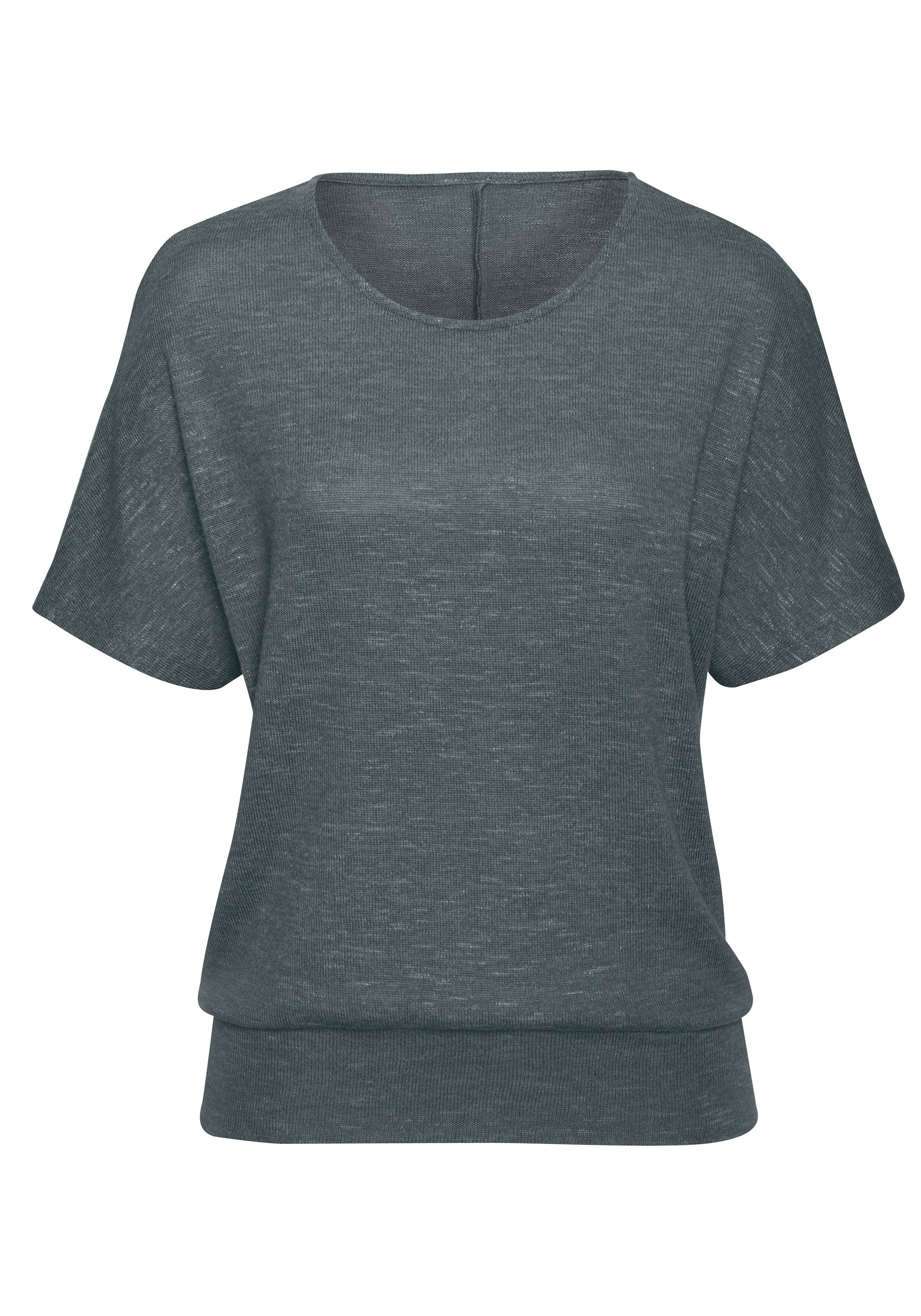 Vivance Shirt met korte mouwen Met brede tailleband van zacht viscose-fijntricot