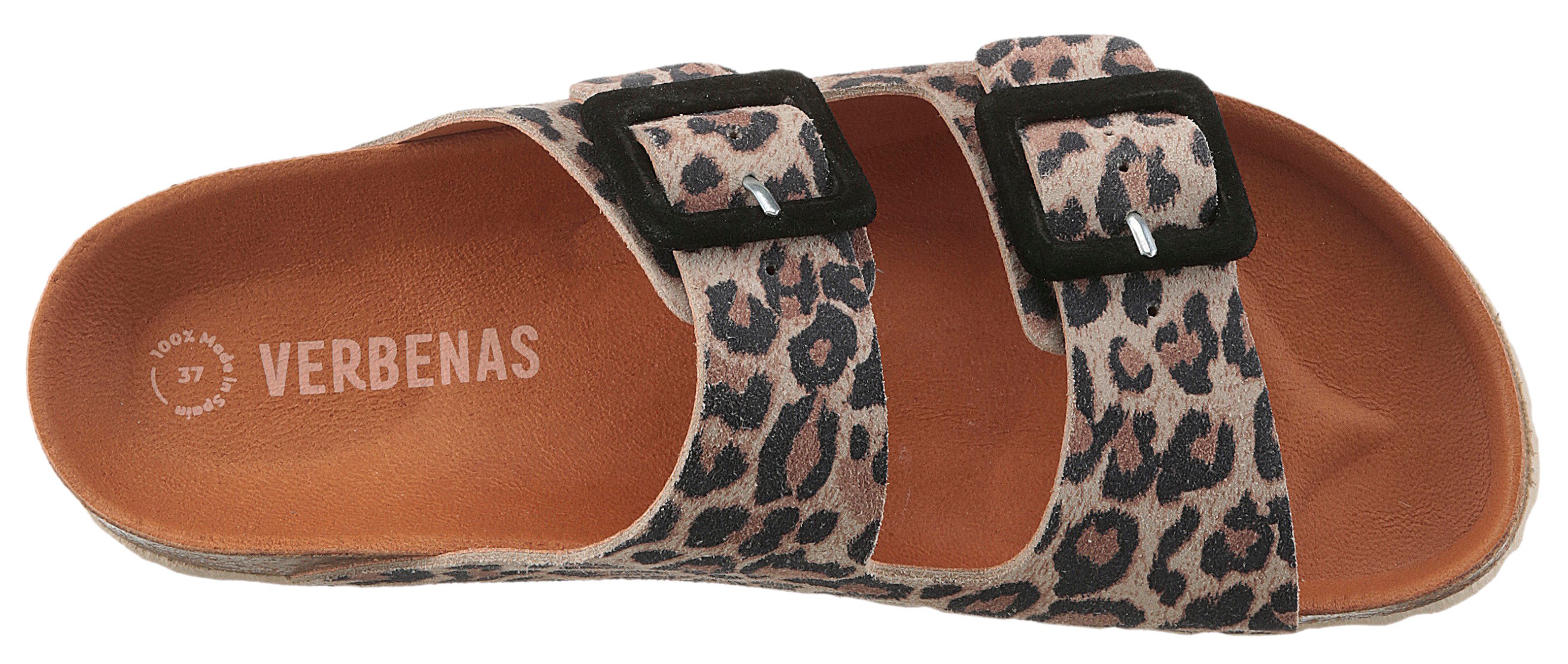 VERBENAS Slippers Randell Leopardo zomerschoen, slippers, pantoffel met zachte binnenzool