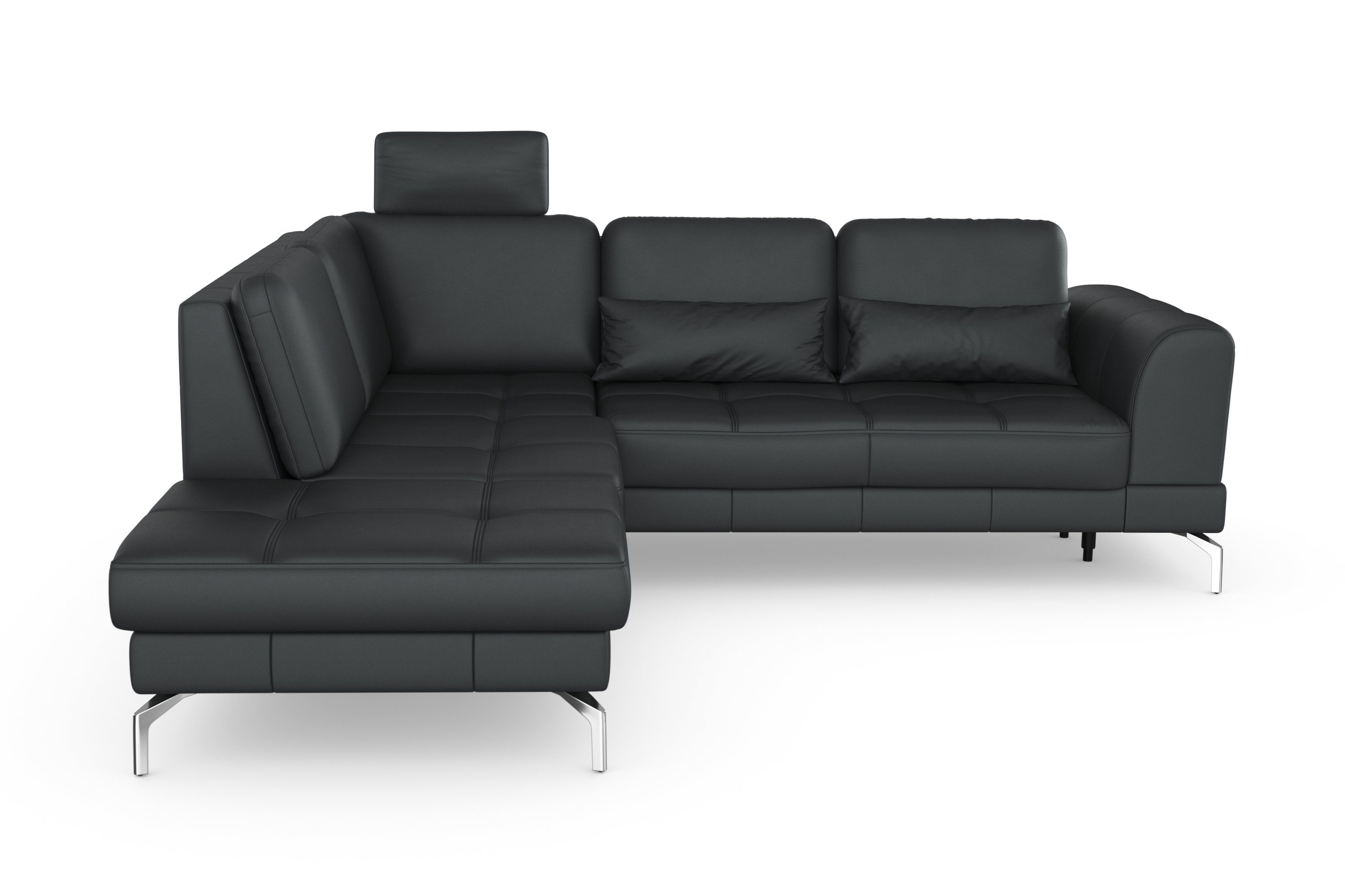 sit&more Hoekbank Bendigo L-vorm inclusief zitdiepteverstelling, bodemvrijheid 15 cm, in 2 pootkleuren