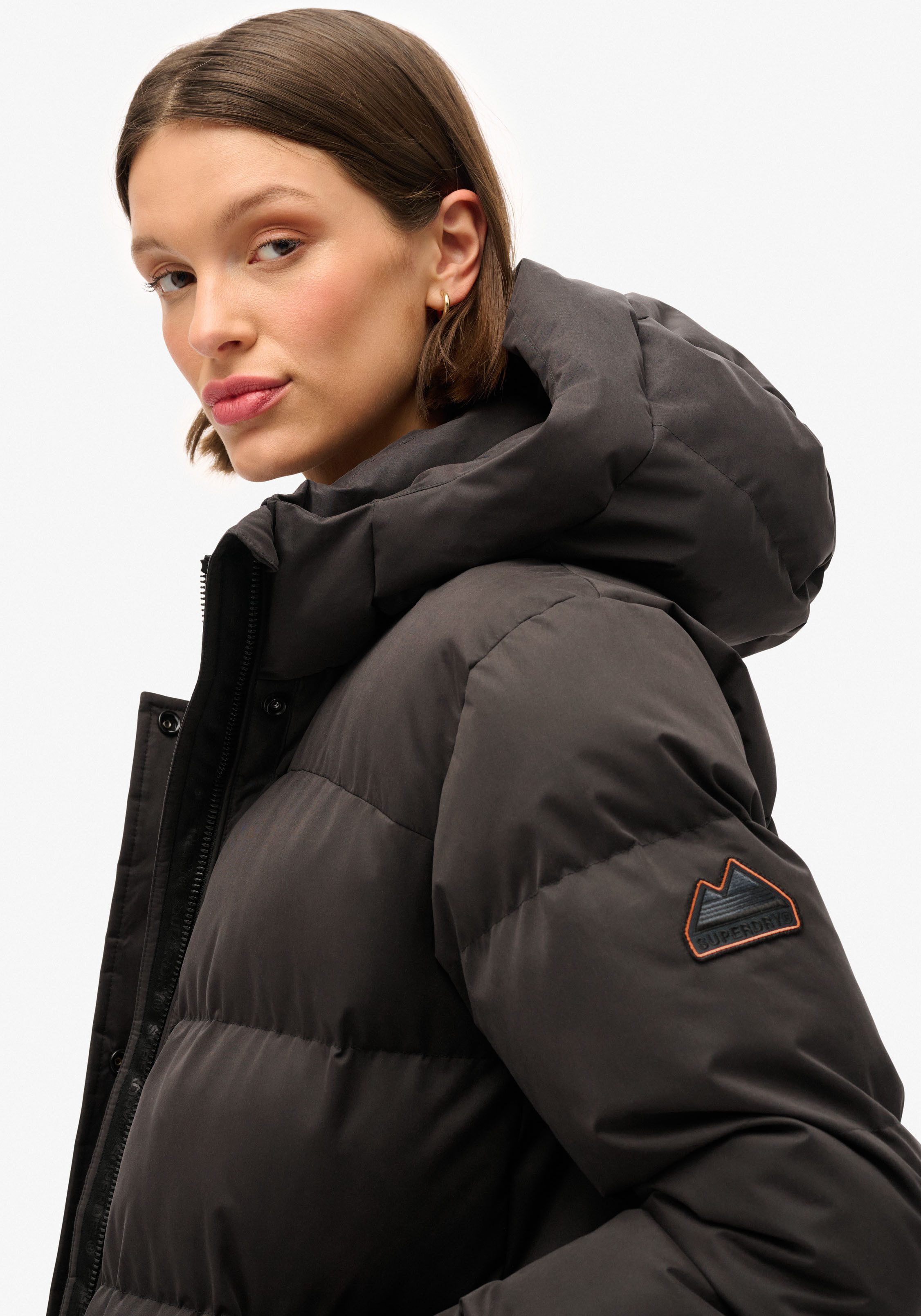 Superdry Gewatteerde jas MICROFIBRE LONGLINE PUFFER JKT