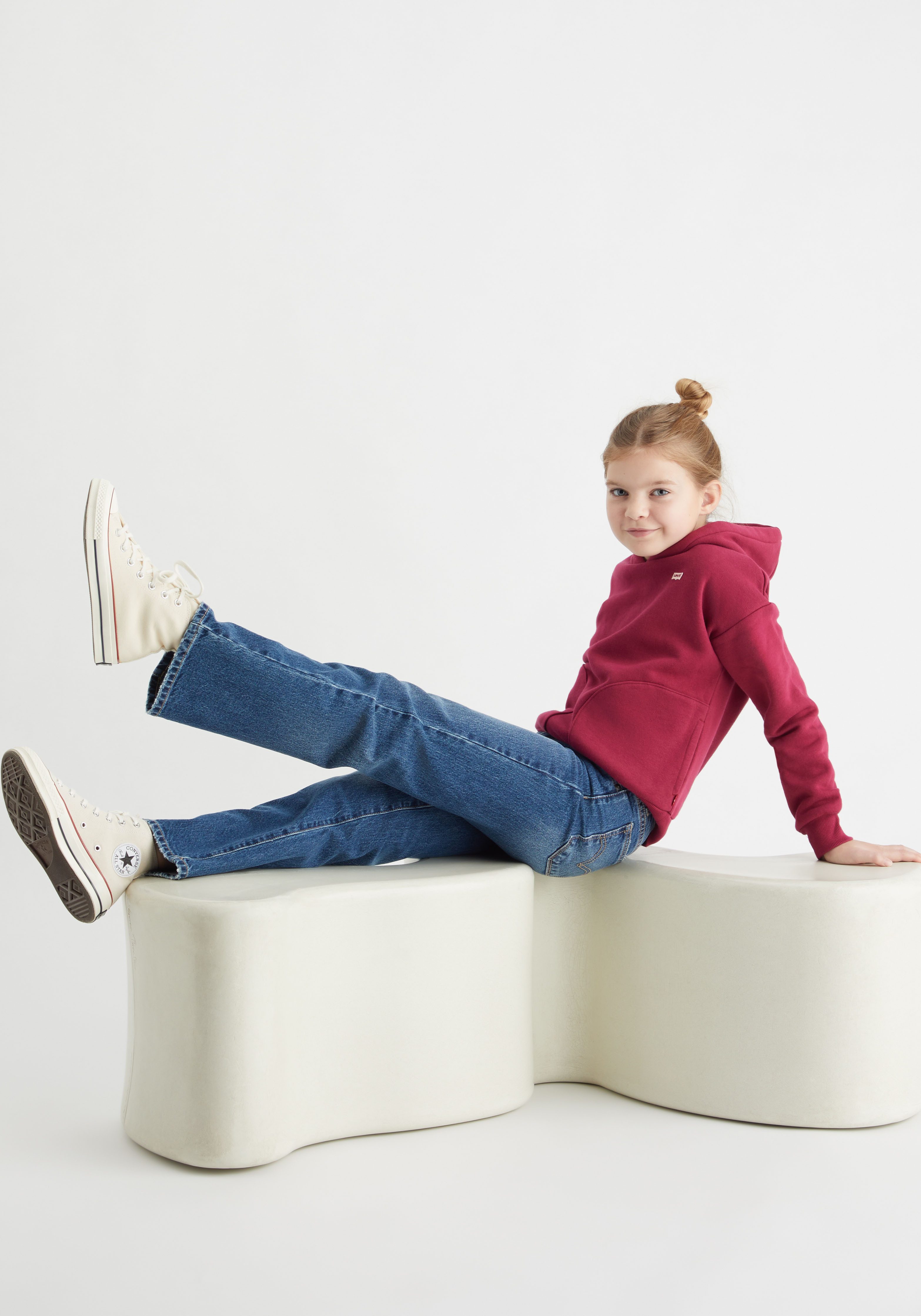 Levi's Kidswear Hoodie met zijzakken voor meisjes