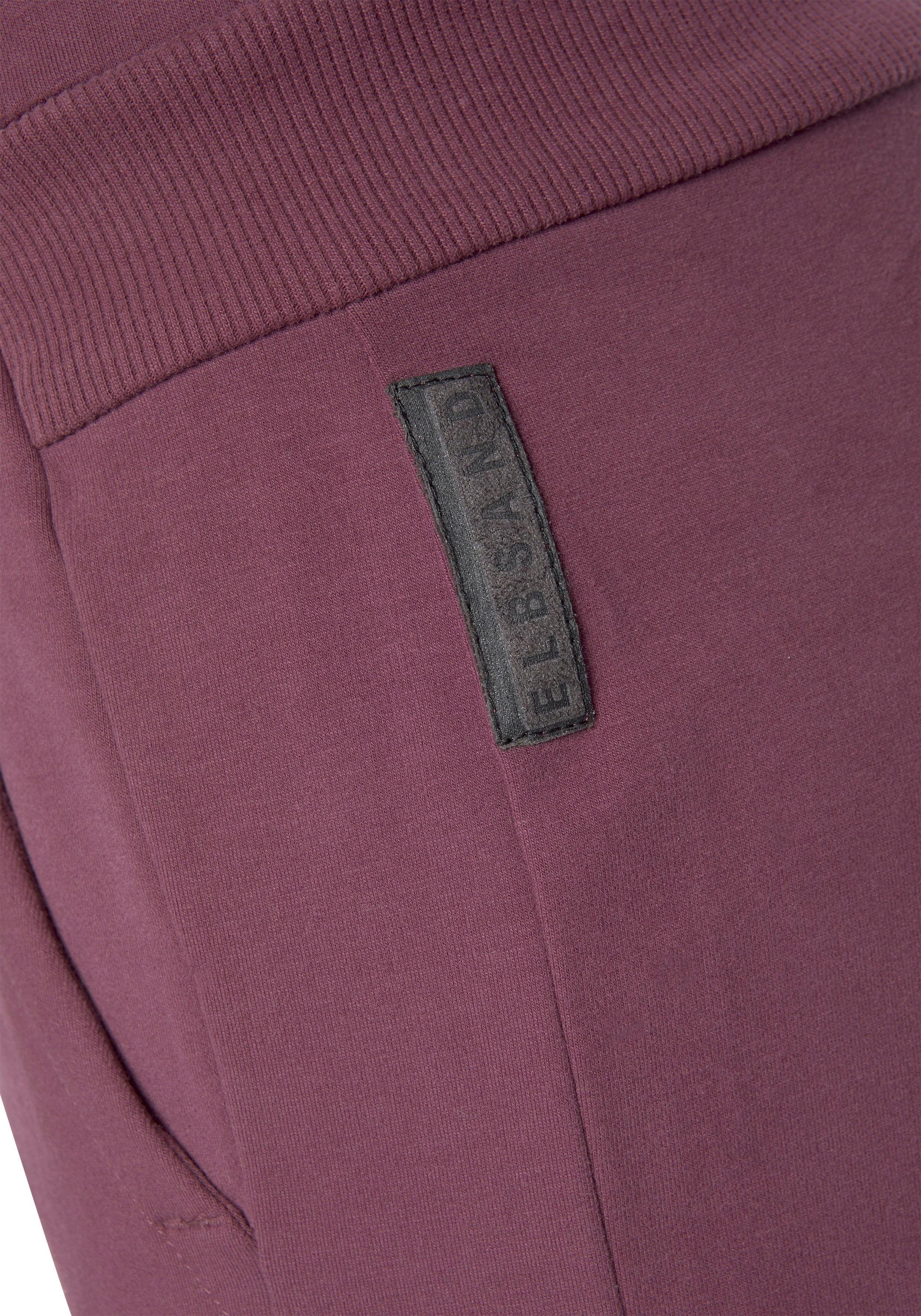 Elbsand Sweatbroek Brinja met logoprint op de tailleband en zakken, joggingbroek, loungebroek
