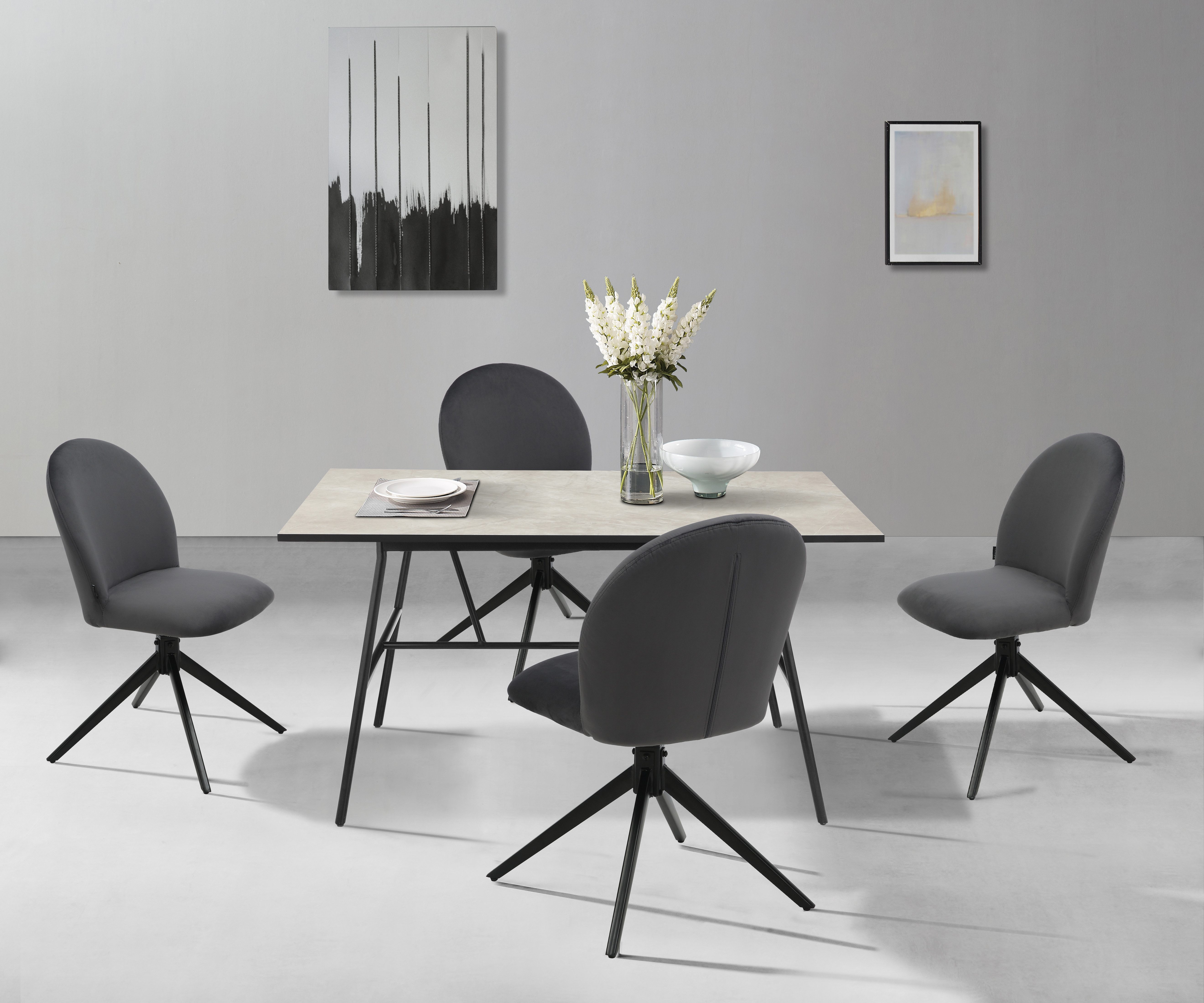 Home affaire Eetkamerstoel Tempa, TOPSELLER!, OTTOs Choice Draaisteel met 360 graden draaifunctie (set, 2 stuks)
